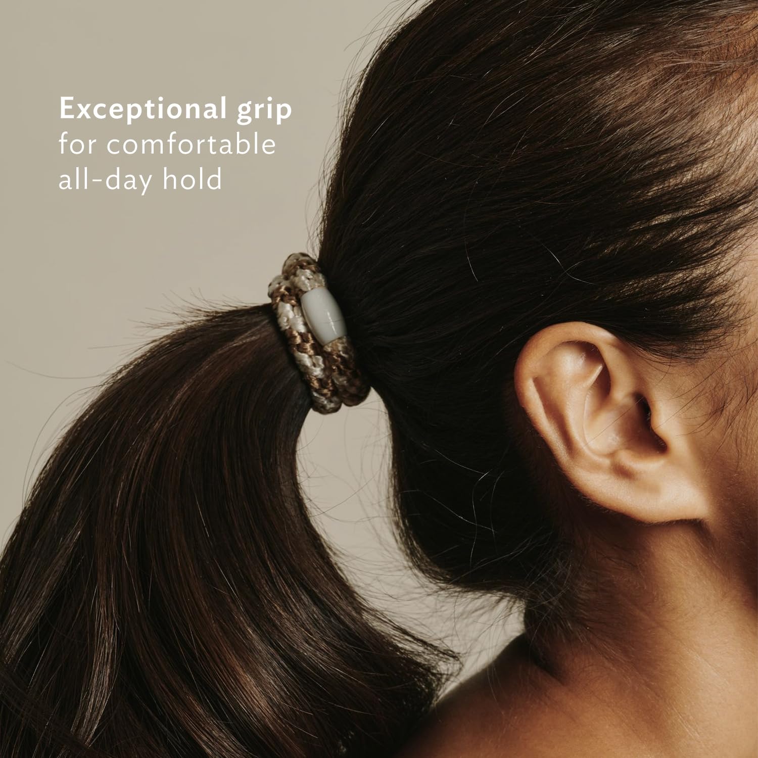 L. Erickson Grab & Go Ponytail Holders Atlantic 15-Pack | Strong Hold, Gentle, Damage-Free