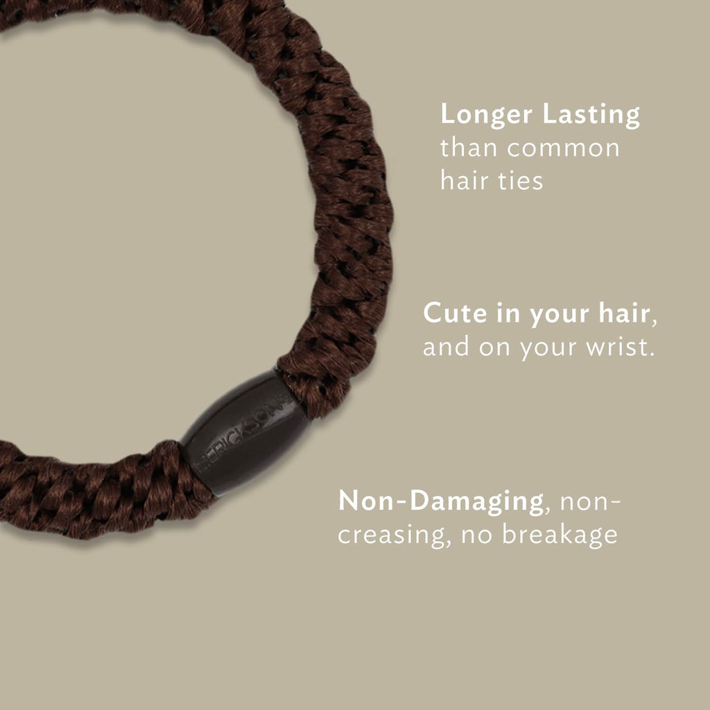 L. Erickson Grab & Go Ponytail Holders Atlantic 15-Pack | Strong Hold, Gentle, Damage-Free