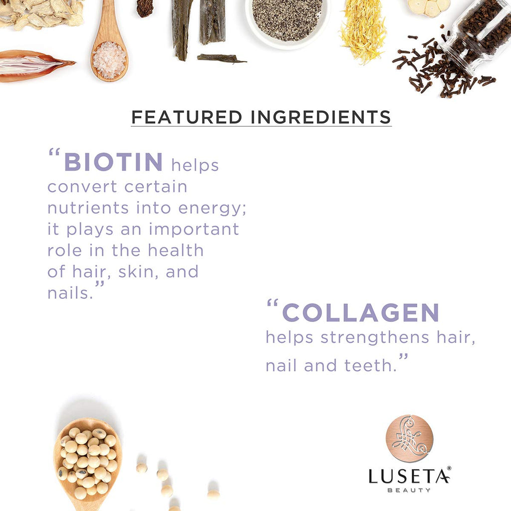 L LUSETA Biotin & Collagen Shampoo & Conditioner Set – Thickening, Color-Safe, Sulfate & Paraben Free (2x33.08 oz)