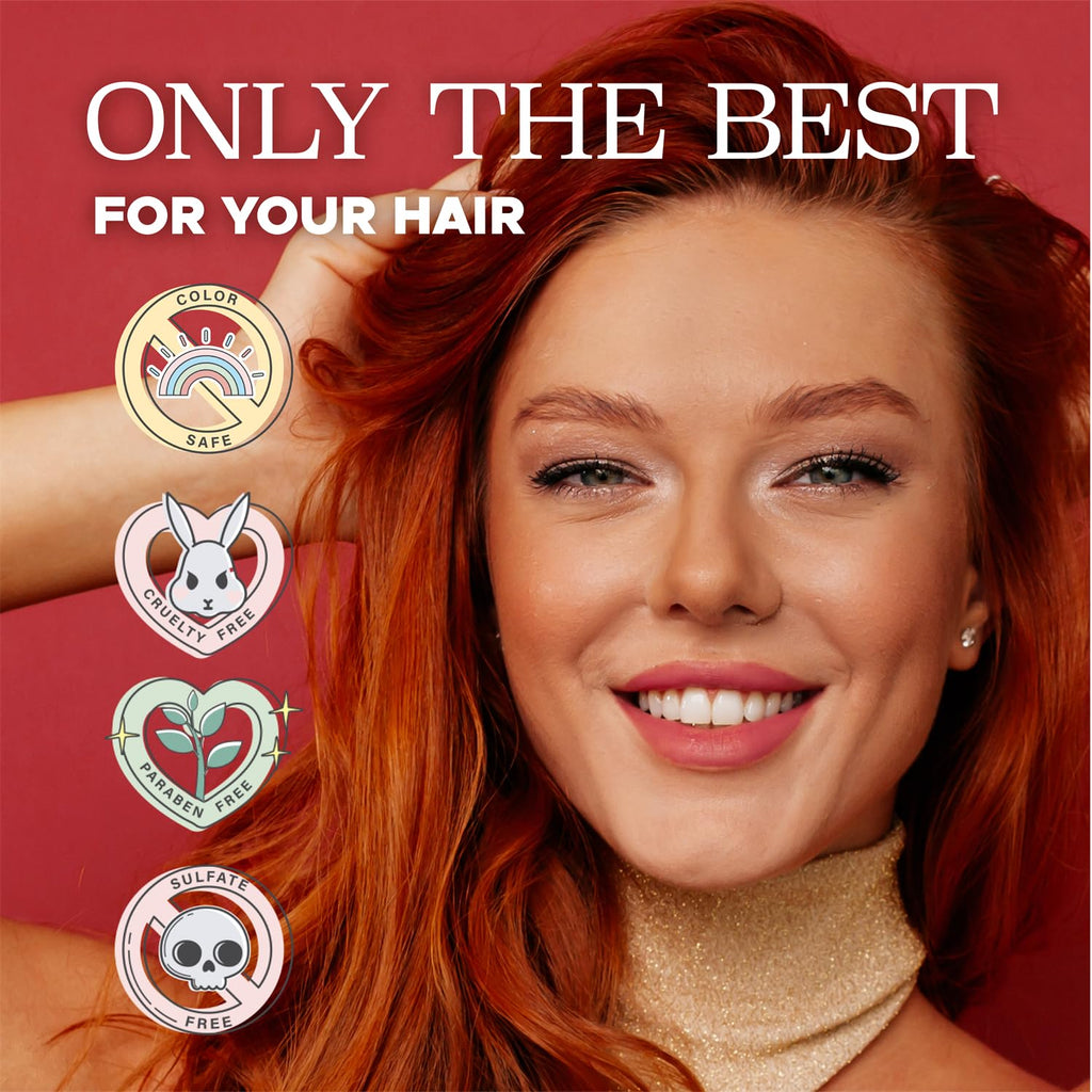 L LUSETA Luseta Red Hair Shampoo & Conditioner Set – Color Safe, Sulfate & Paraben Free, Copper Brightening