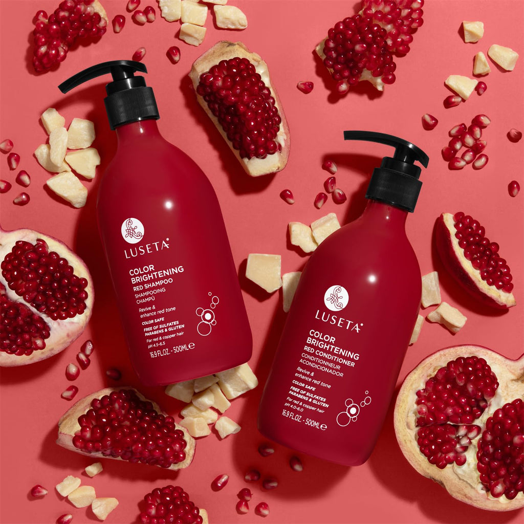 L LUSETA Luseta Red Hair Shampoo & Conditioner Set – Color Safe, Sulfate & Paraben Free, Copper Brightening