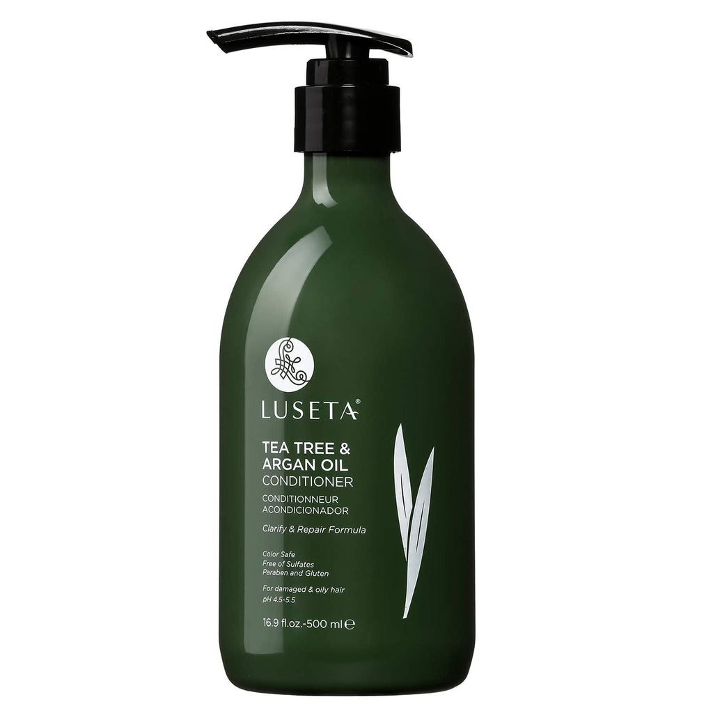 L LUSETA Tea Tree Oil Conditioner – Natural Anti-Dandruff for Dry & Damaged Hair | Sulfate Free & Color-Treated Safe 16.9oz