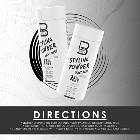 L3 Level 3 Light Hold Styling Powder – Natural Matte Look, Texturizing & Volumizing (2 Pack)