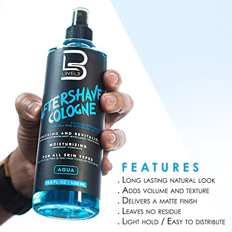 L3 Level 3 After Shave Spray Cologne – Softens Skin, Refreshes, and Protects | Includes Styling Powder