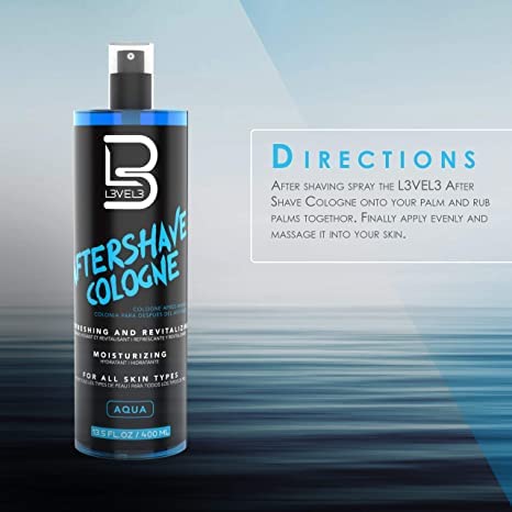 L3 Level 3 After Shave Spray Cologne – Softens Skin, Refreshes, and Protects | Includes Styling Powder