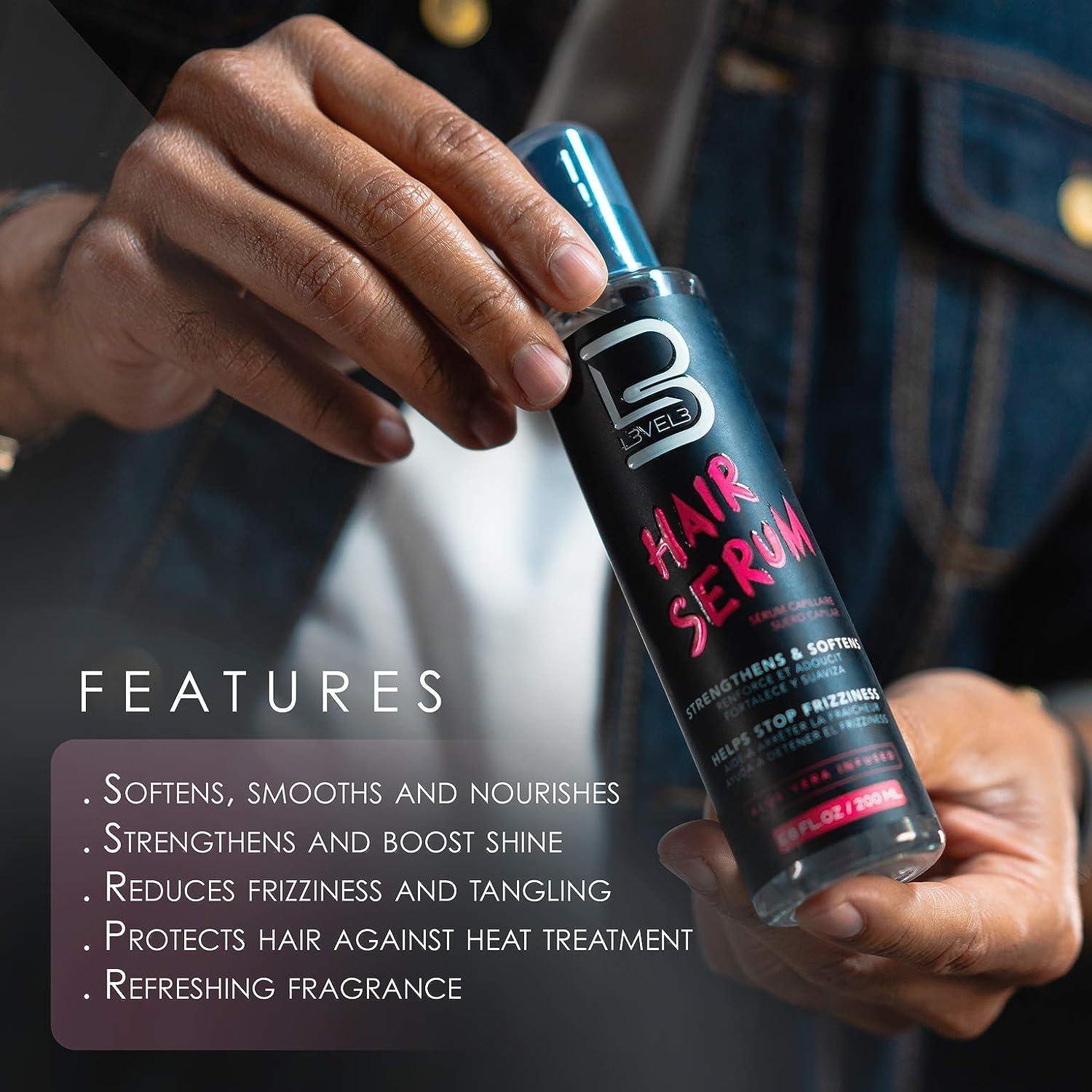 L3 Level 3 Hair Serum – Smooth, Strengthen & Detangle for Frizz-Free Hair
