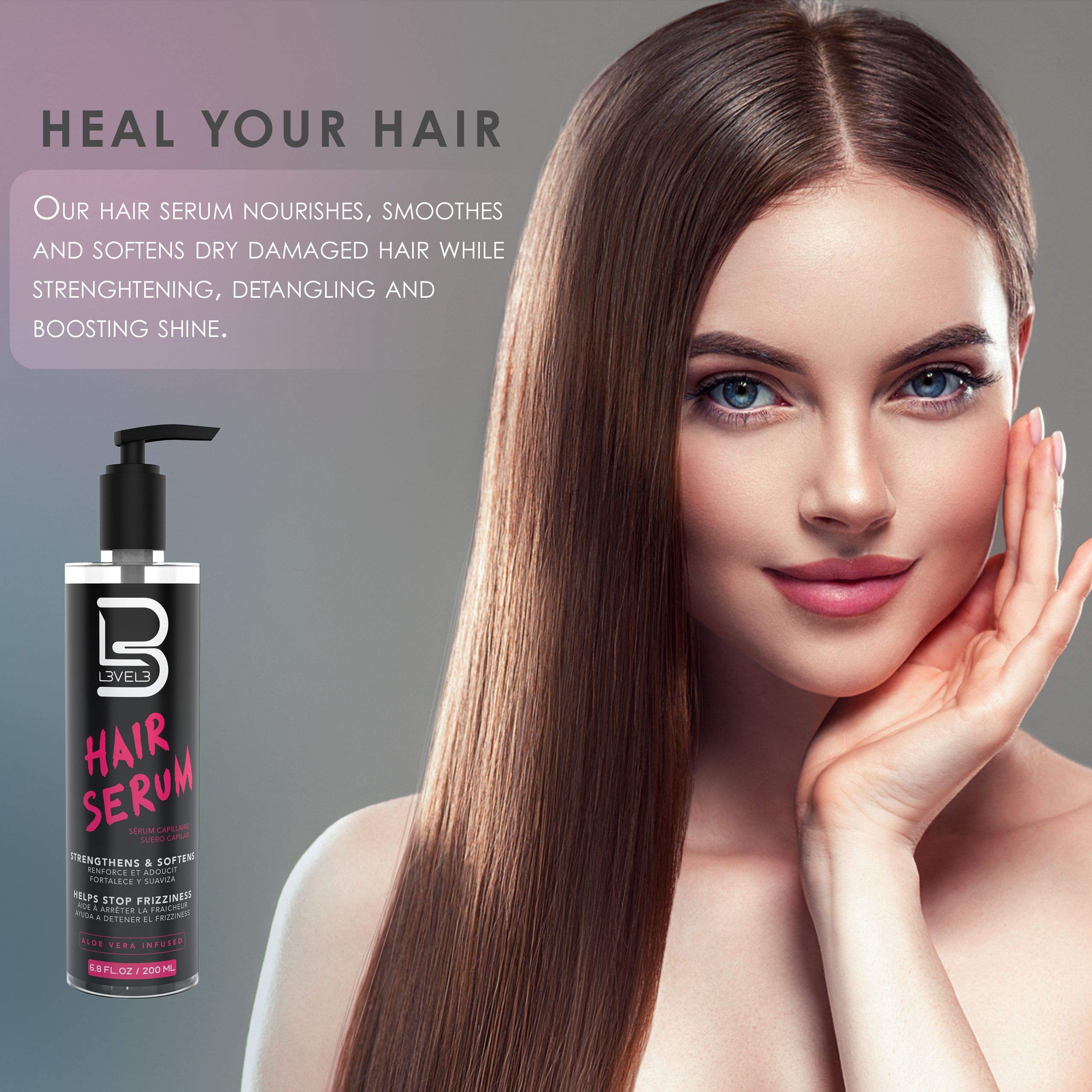 L3 Level 3 Hair Serum — Softens, Smooths & Frizz Reduction for Damaged Hair
