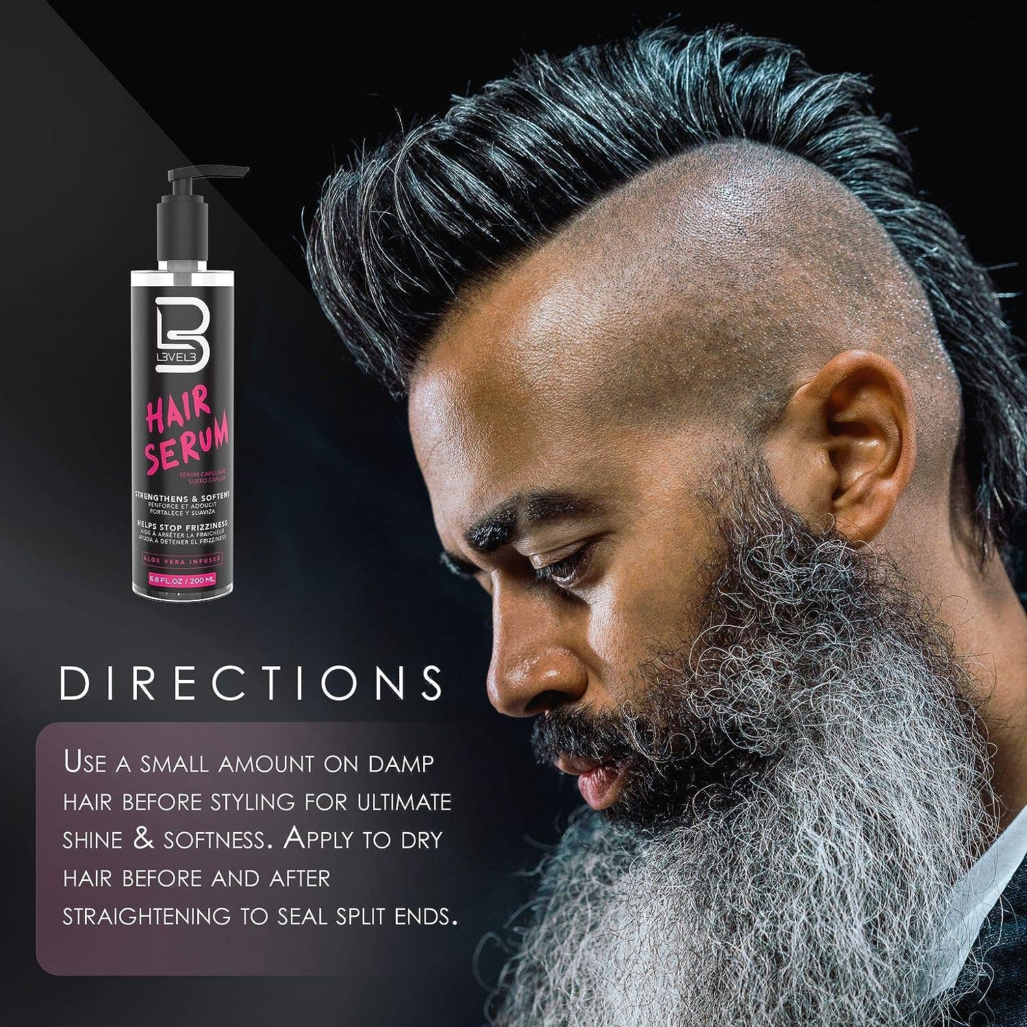 L3 Level 3 Hair Serum – Smooth, Strengthen & Detangle for Frizz-Free Hair