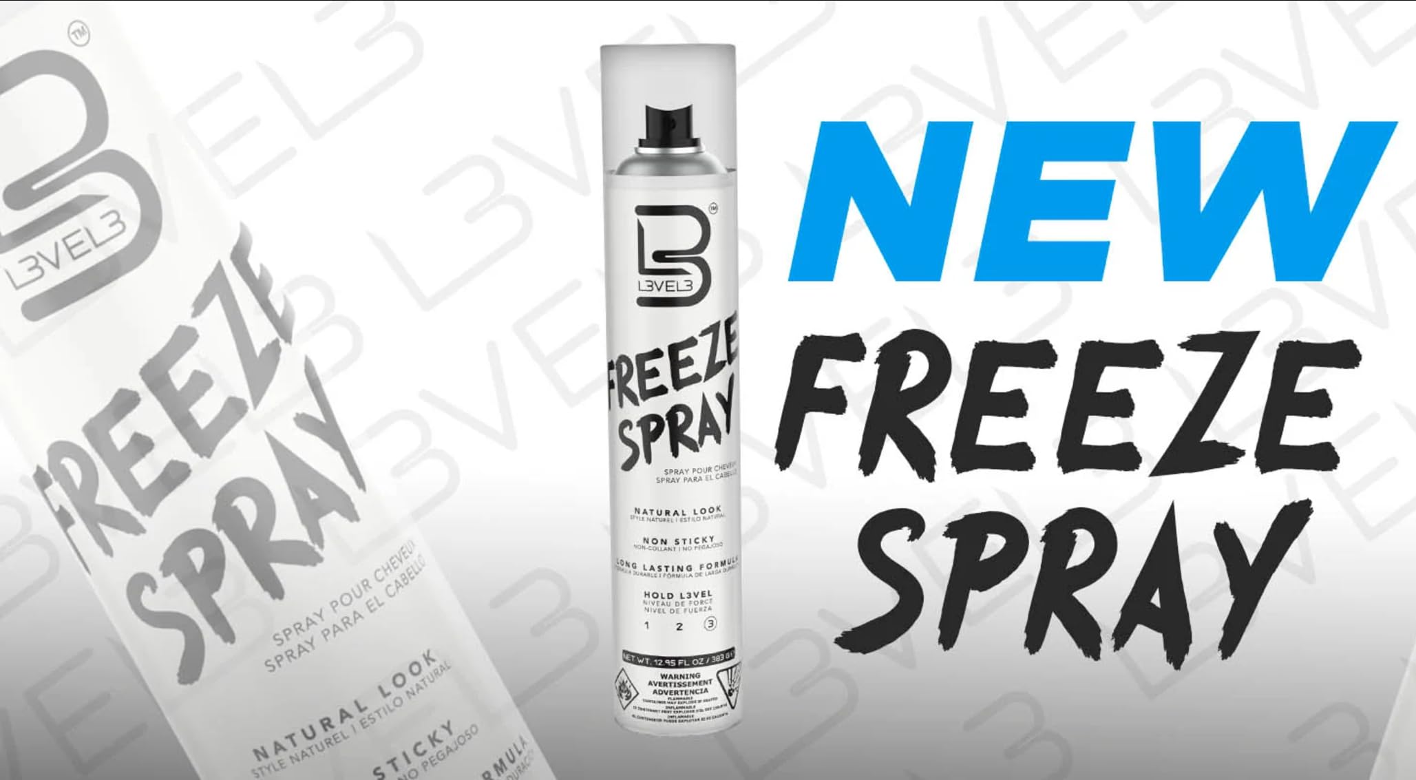 L3 Level 3 Hair Spray – Long-Lasting Hold, Smooth Finish, UV Protection | 12.95 Oz