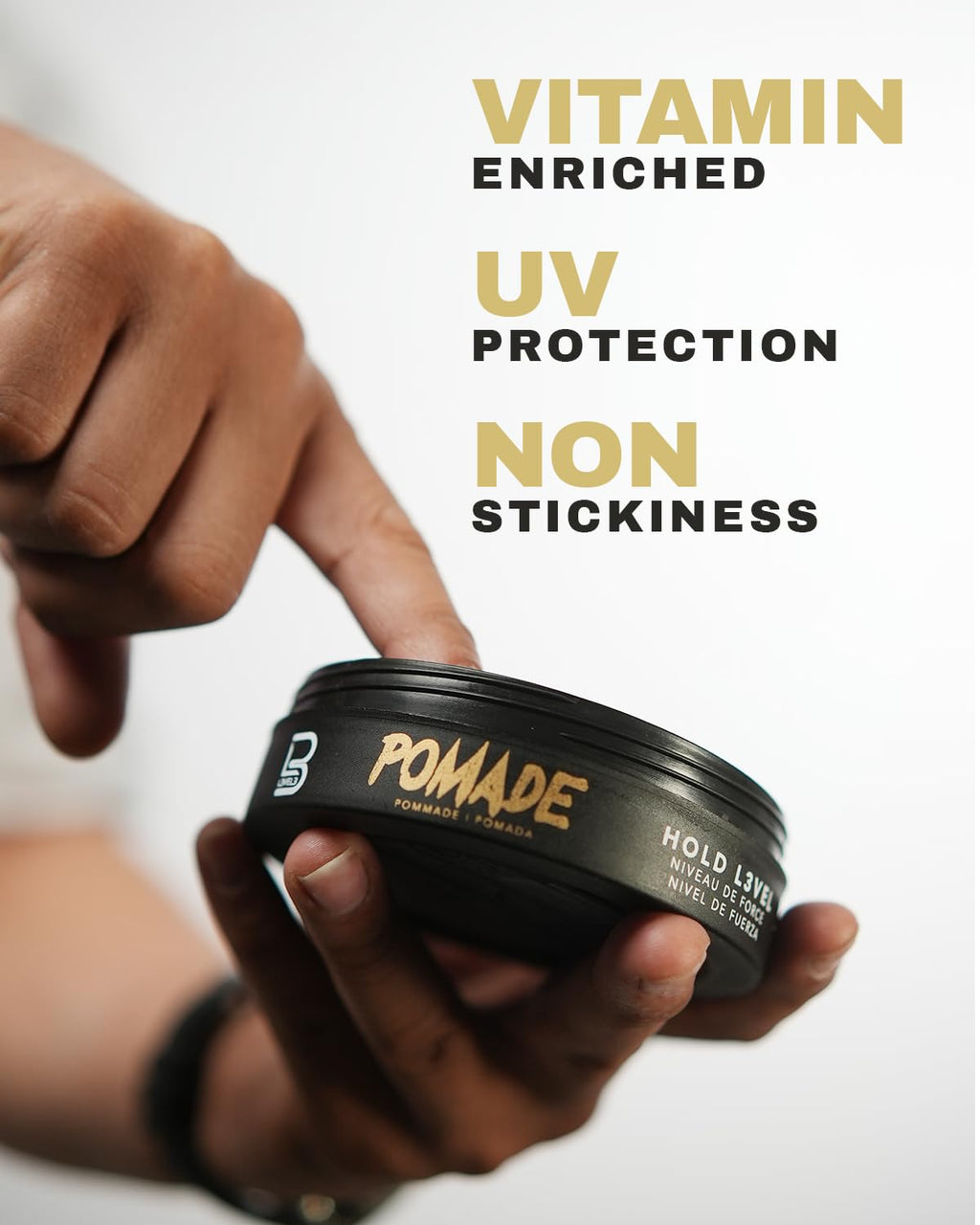 L3 Level 3 Pomade - Keratin-Infused, Flake-Free, Long-Lasting Hold (2 Pack)