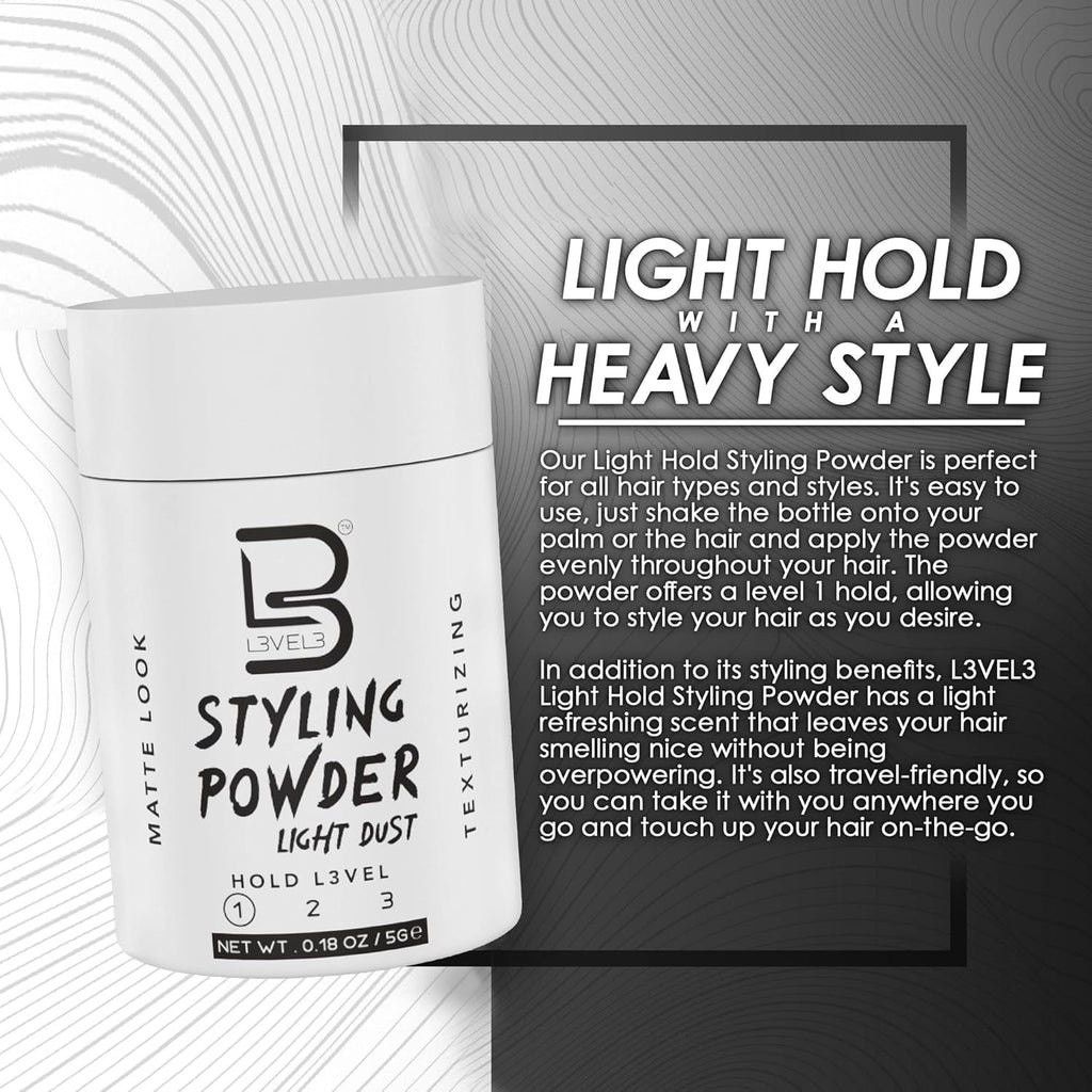 L3 Level 3 Travel Styling Powder – Small 0.18 oz for Natural Matte Finish