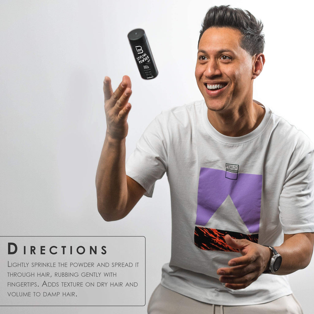 L3 Level 3 Travel Styling Powder – Natural Look for Men | Oil-Free Matte Finish