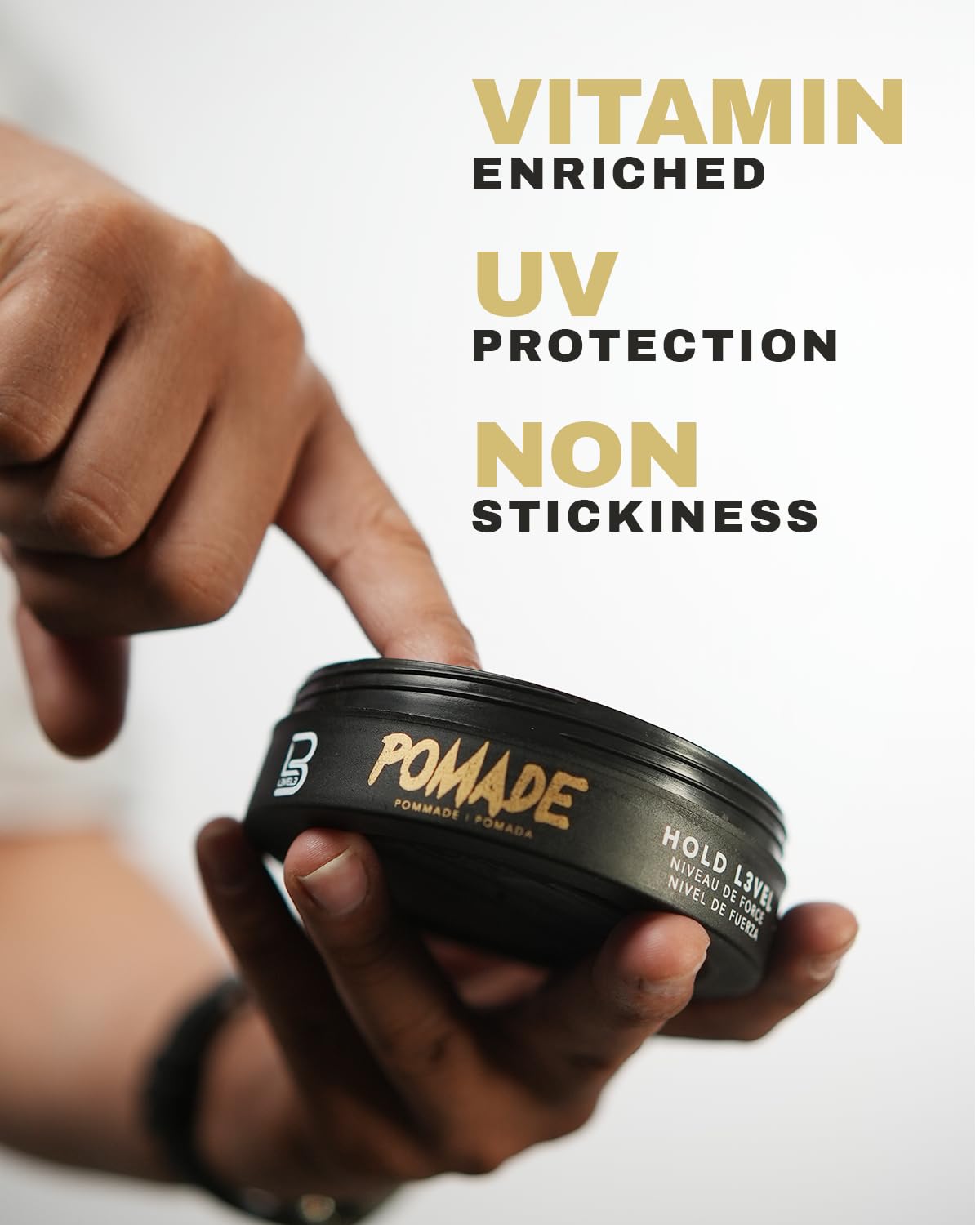 L3 Level 3 Pomade – Keratin-Infused, Volumizing Pomade with Long-Lasting Hold (4 Pack)