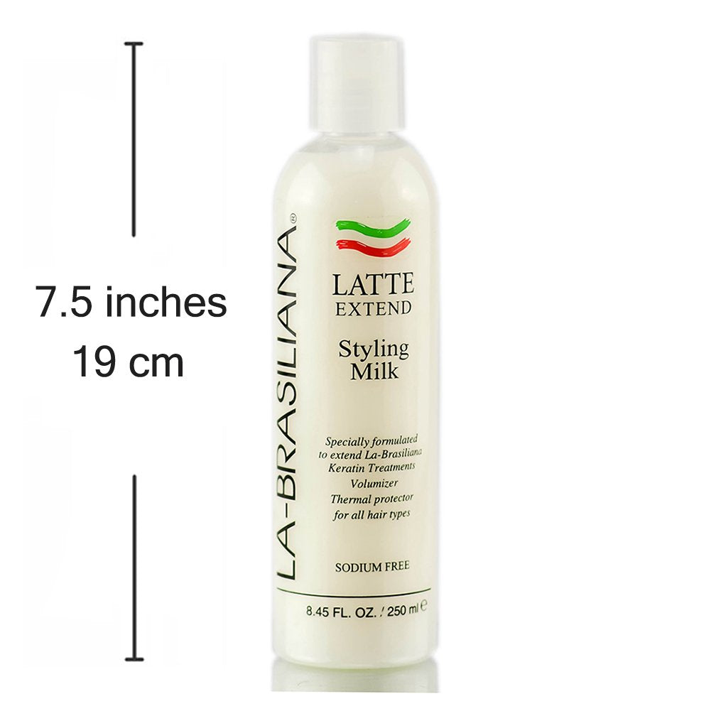 La-Brasiliana Latte Styling Milk – 8.45 fl oz | Color-Safe Styling with Thermal Protection