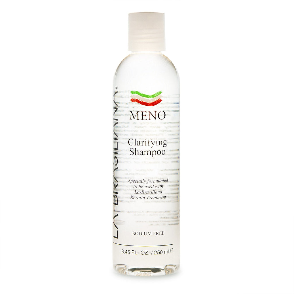 La-Brasiliana Meno Clarifying Shampoo – Pre-Treatment Purifier for Keratin & Collagen, 8.45 fl oz