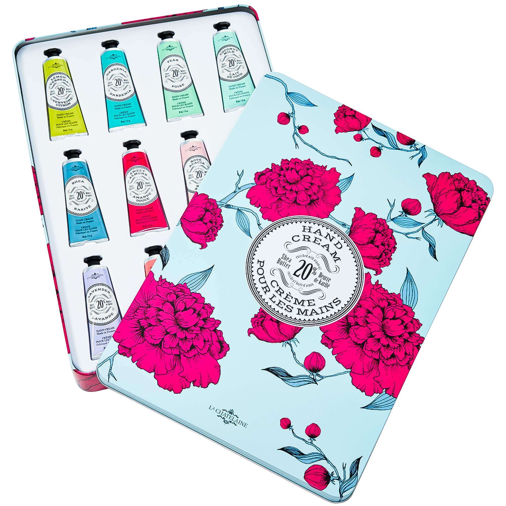 La Chatelaine Deluxe Hand Cream Gift Set Tin – 12 x 1 oz | Oprah Favorite Things, 20% Organic Shea Butter