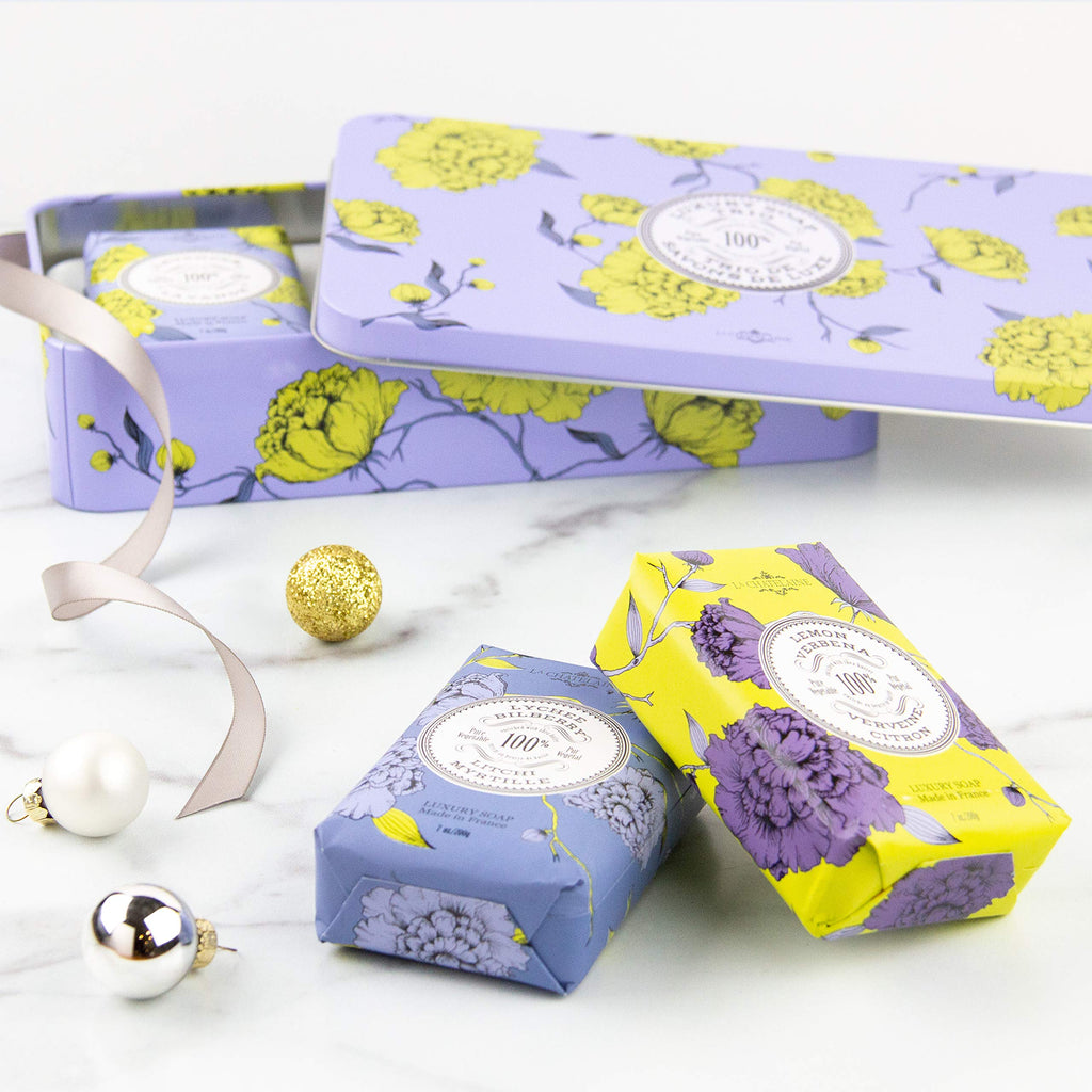 La Chatelaine Lavender Soap Trio Gift Set – Triple Milled, Made in Provence