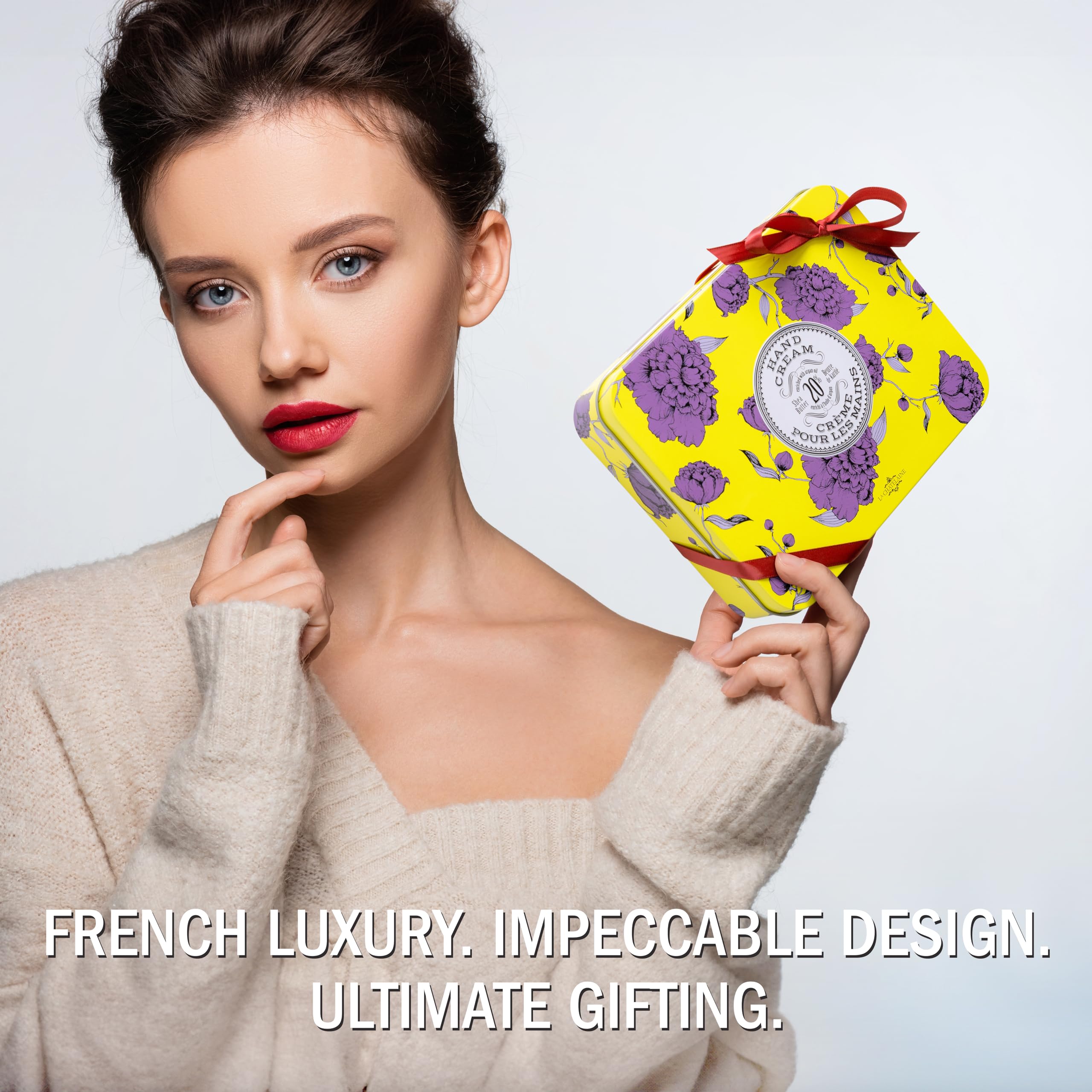 La Chatelaine Hand Cream Gift Set – 3 Travel-Size Lotions with 20% Organic Shea Butter (Citrus Fizz, White Grapefruit & Lavender) Made in France
