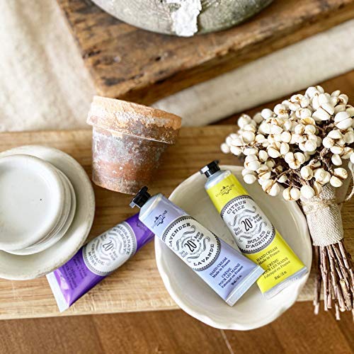 La Chatelaine Hand Cream Gift Set – 3 Travel-Size Lotions with 20% Organic Shea Butter (Citrus Fizz, White Grapefruit & Lavender) Made in France