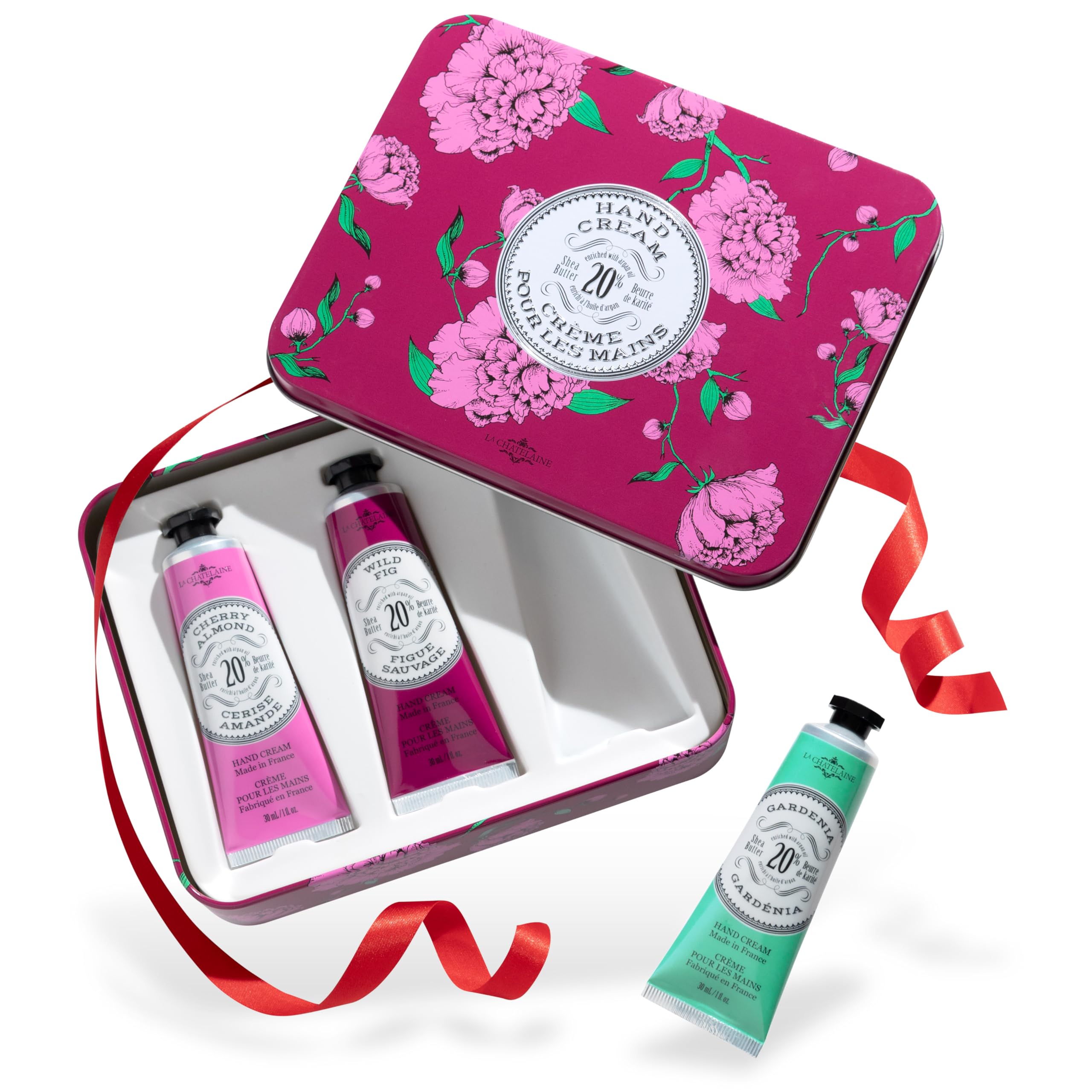 La Chatelaine Hand Cream Gift Set – 3 Travel-Size, Organic Shea Butter, Made in France