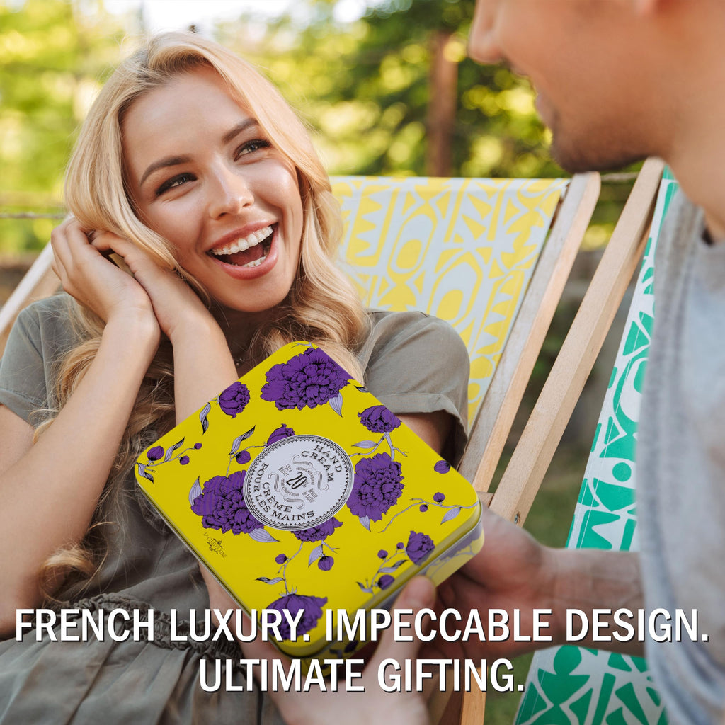 La Chatelaine Hand Cream Gift Set – 3 Travel-Size Lotions with 20% Organic Shea Butter (Citrus Fizz, White Grapefruit & Lavender) Made in France