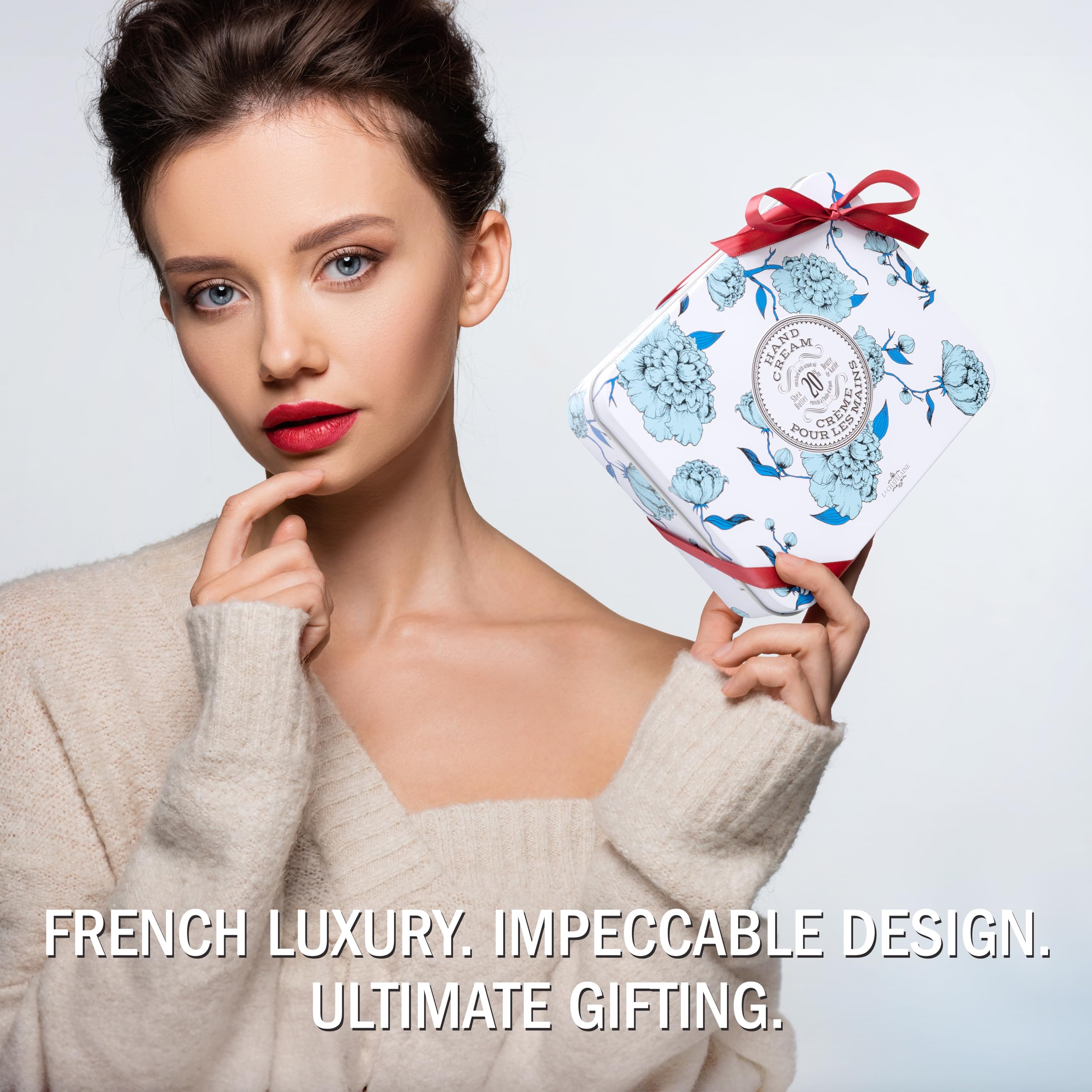 La Chatelaine Hand Cream Trio Tin Gift Set – 20% Organic Shea Butter, Made in France