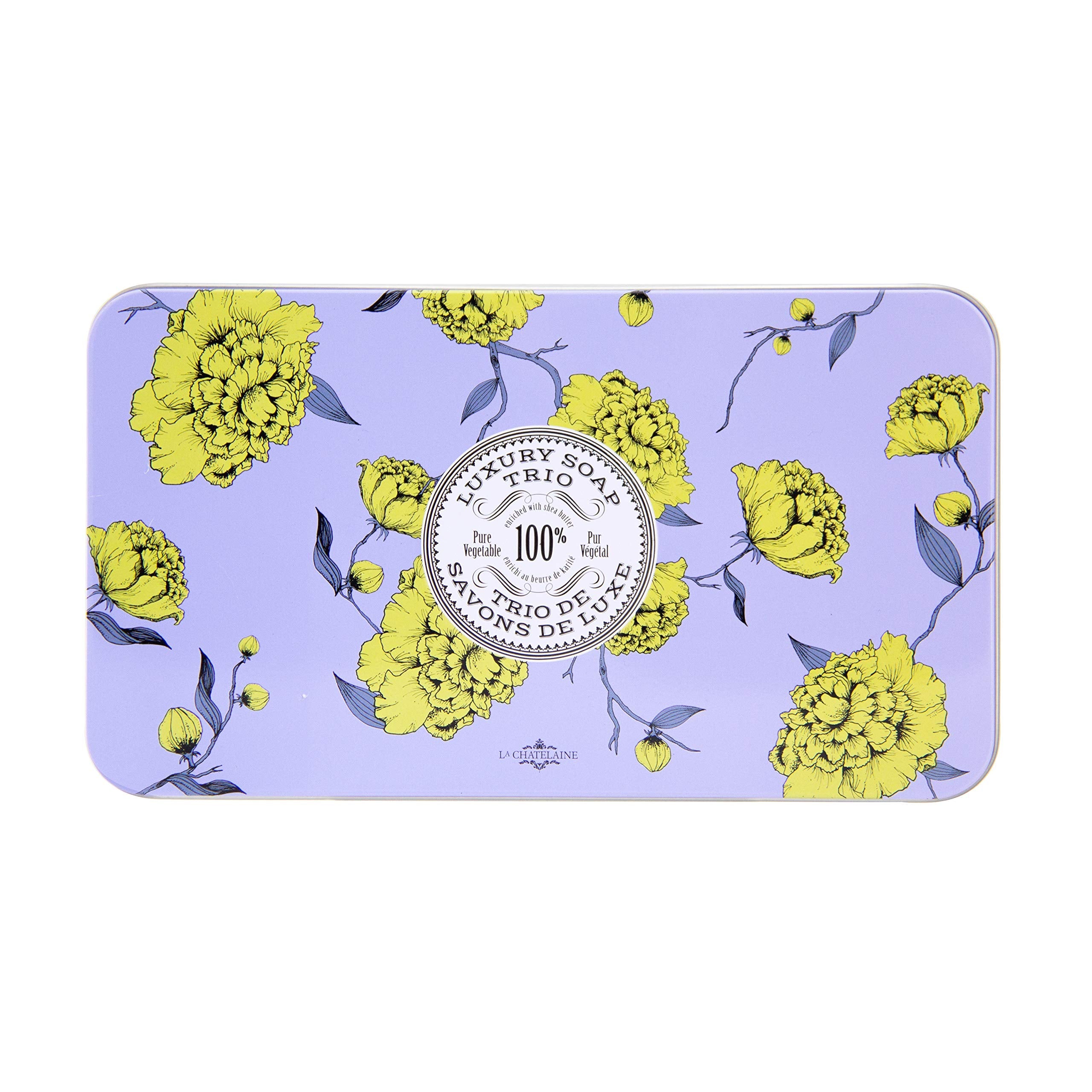La Chatelaine Lavender Soap Trio Gift Set – Triple Milled, Made in Provence