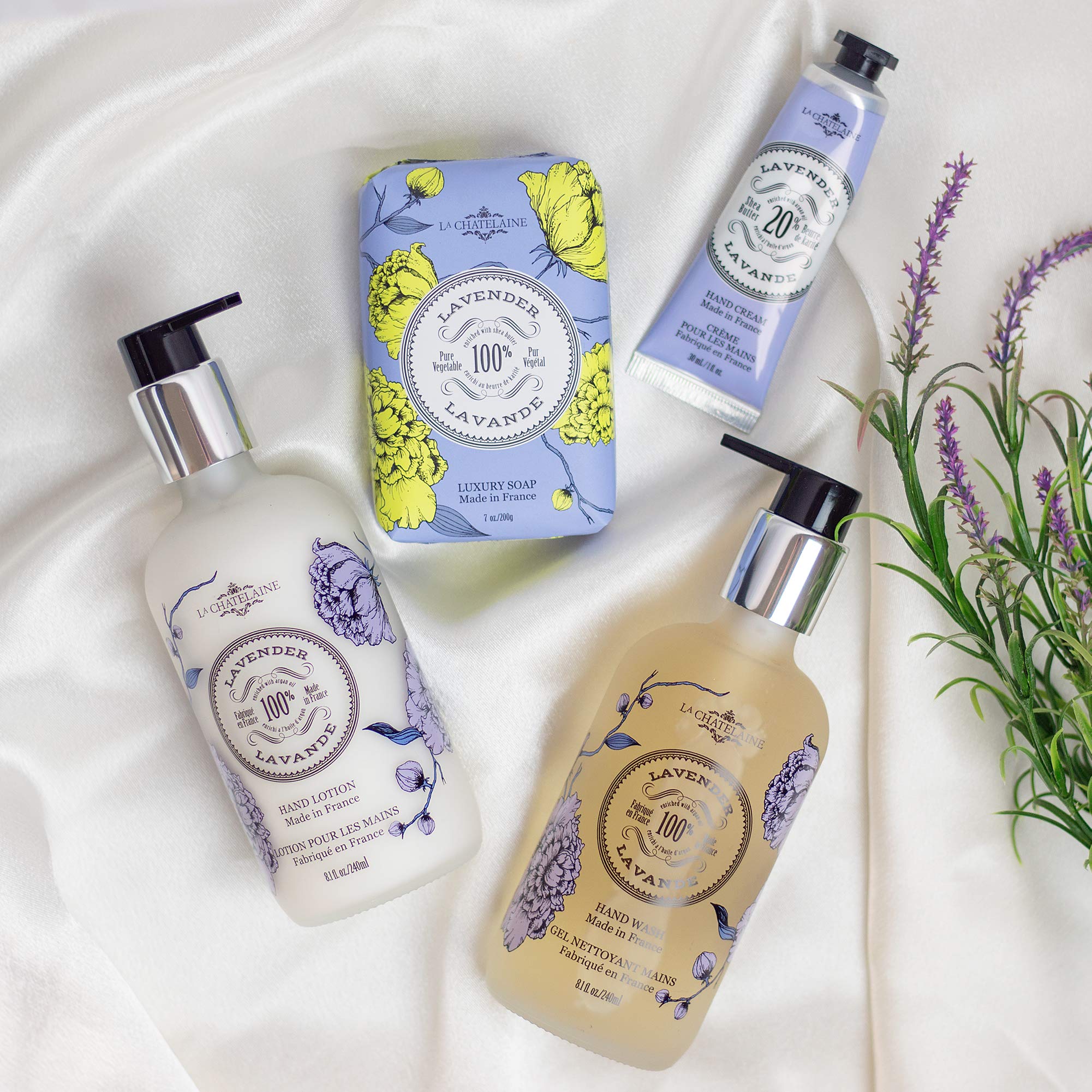 La Chatelaine Lavender Soap Trio Gift Set – Triple Milled, Made in Provence