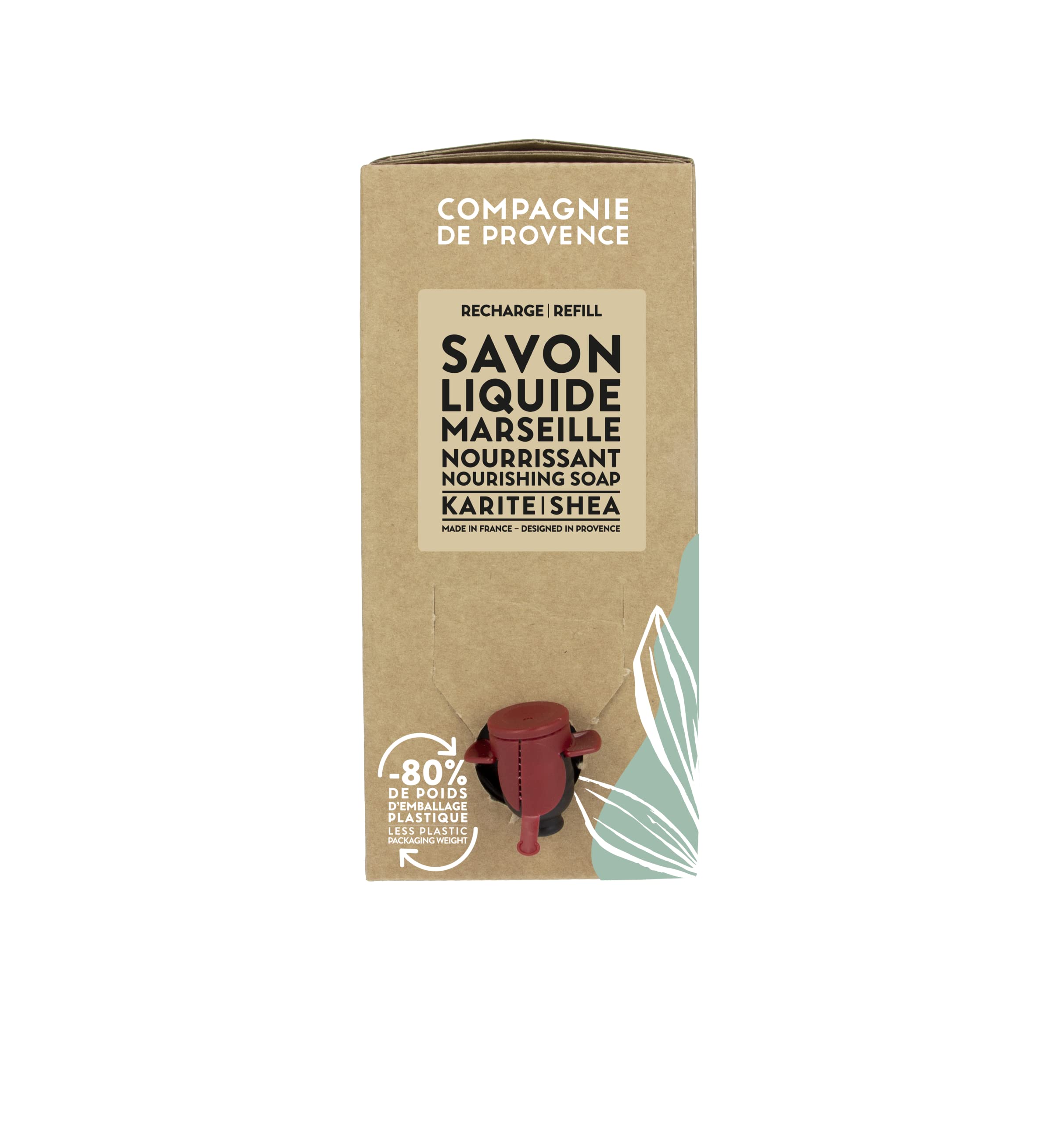 La Compagnie de Provence Nourishing Savon de Marseille Liquid Soap with Shea Butter – Eco Refill 101.4 oz