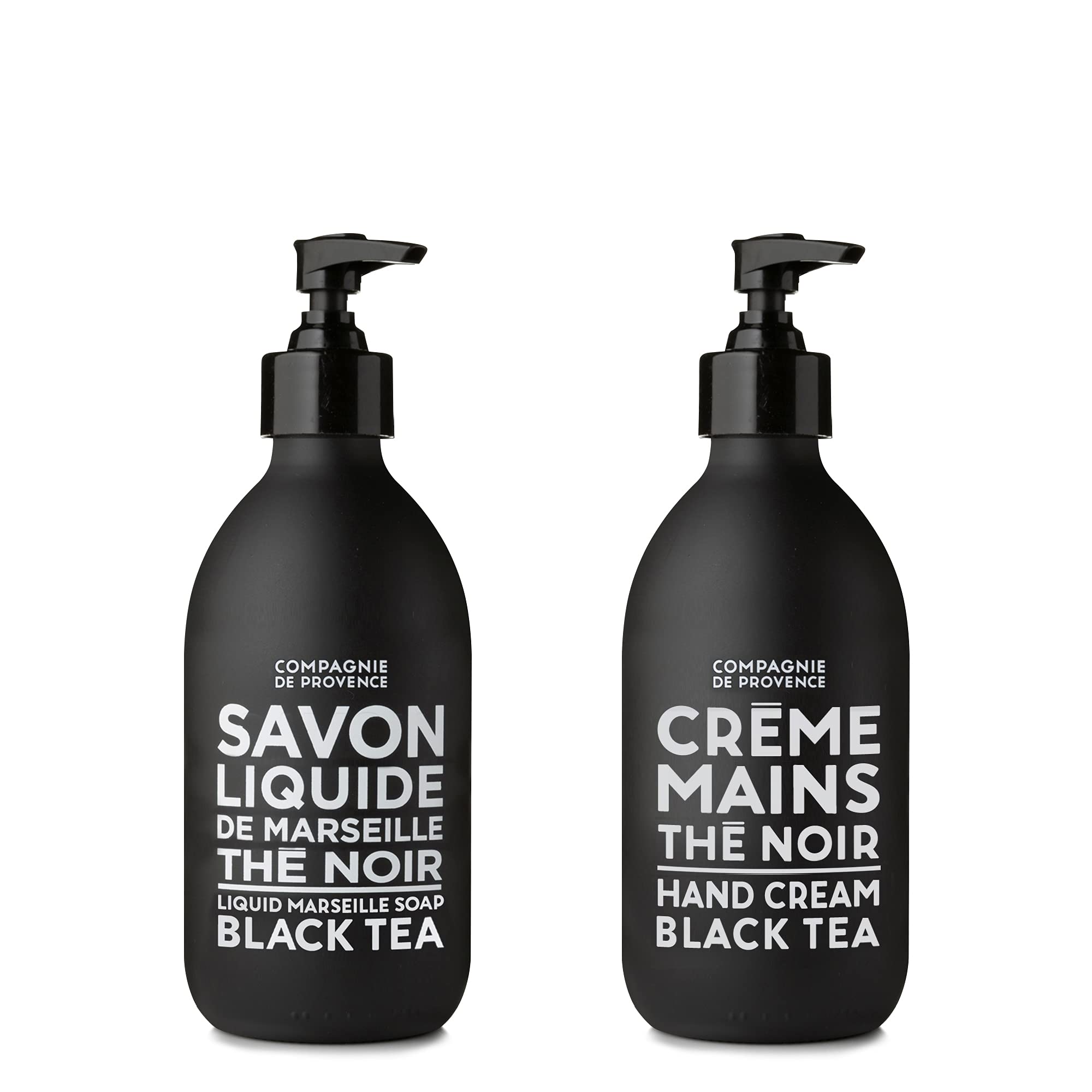 La Compagnie de Provence Black Tea Liquid Soap & Hand Cream Set | Hydrating Luxury