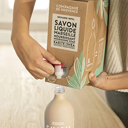 La Compagnie de Provence Nourishing Savon de Marseille Liquid Soap with Shea Butter – Eco Refill 101.4 oz