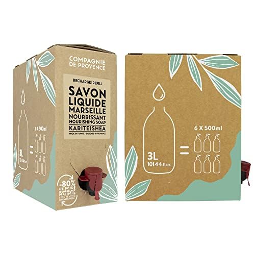 La Compagnie de Provence Nourishing Savon de Marseille Liquid Soap with Shea Butter – Eco Refill 101.4 oz