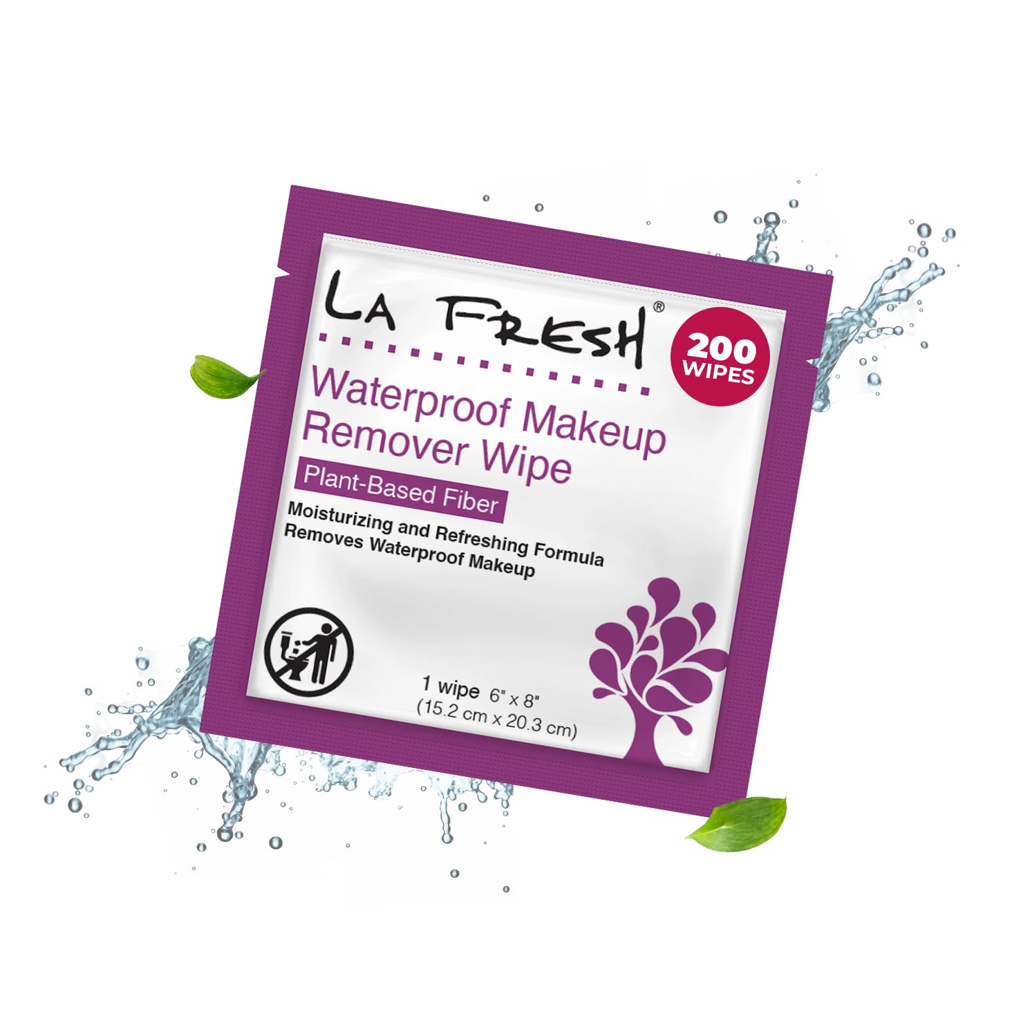 La Fresh 24/7 Makeup Remover Wipes - Waterproof Makeup Removal, Hydrating, Pack of 200