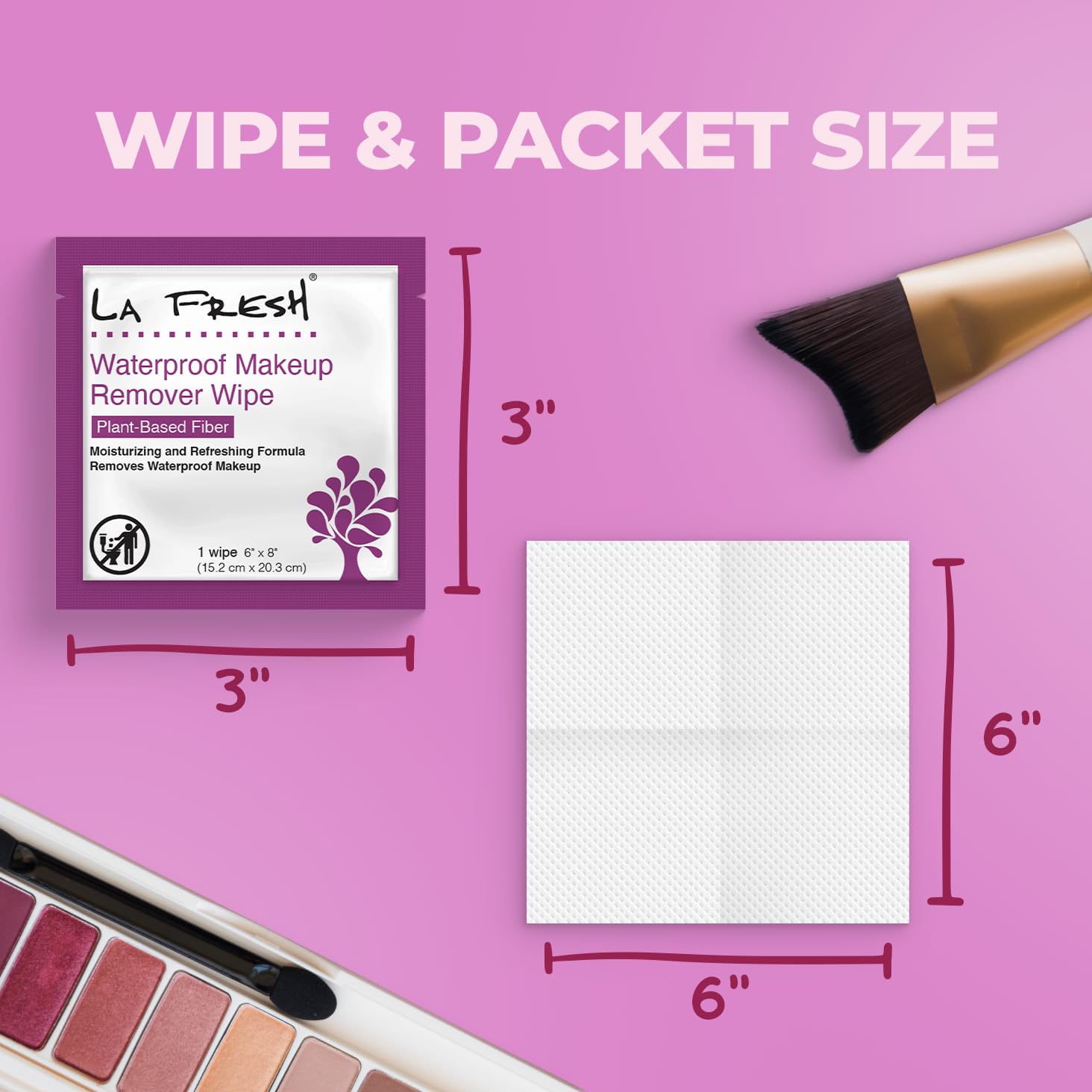 La Fresh 24/7 Makeup Remover Wipes - Waterproof Makeup Removal, Hydrating, Pack of 200