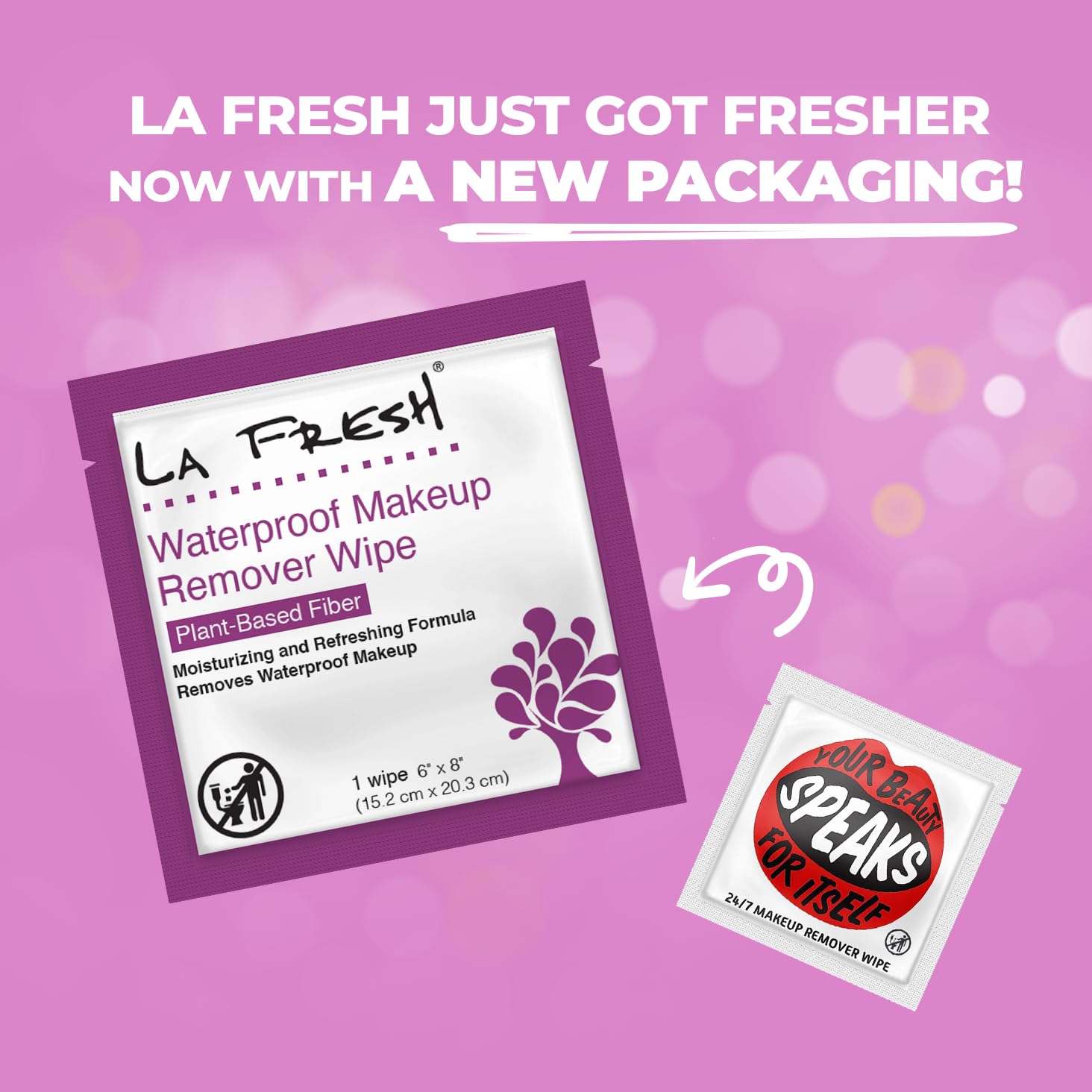 La Fresh 24/7 Makeup Remover Wipes - Waterproof Makeup Removal, Hydrating, Pack of 200