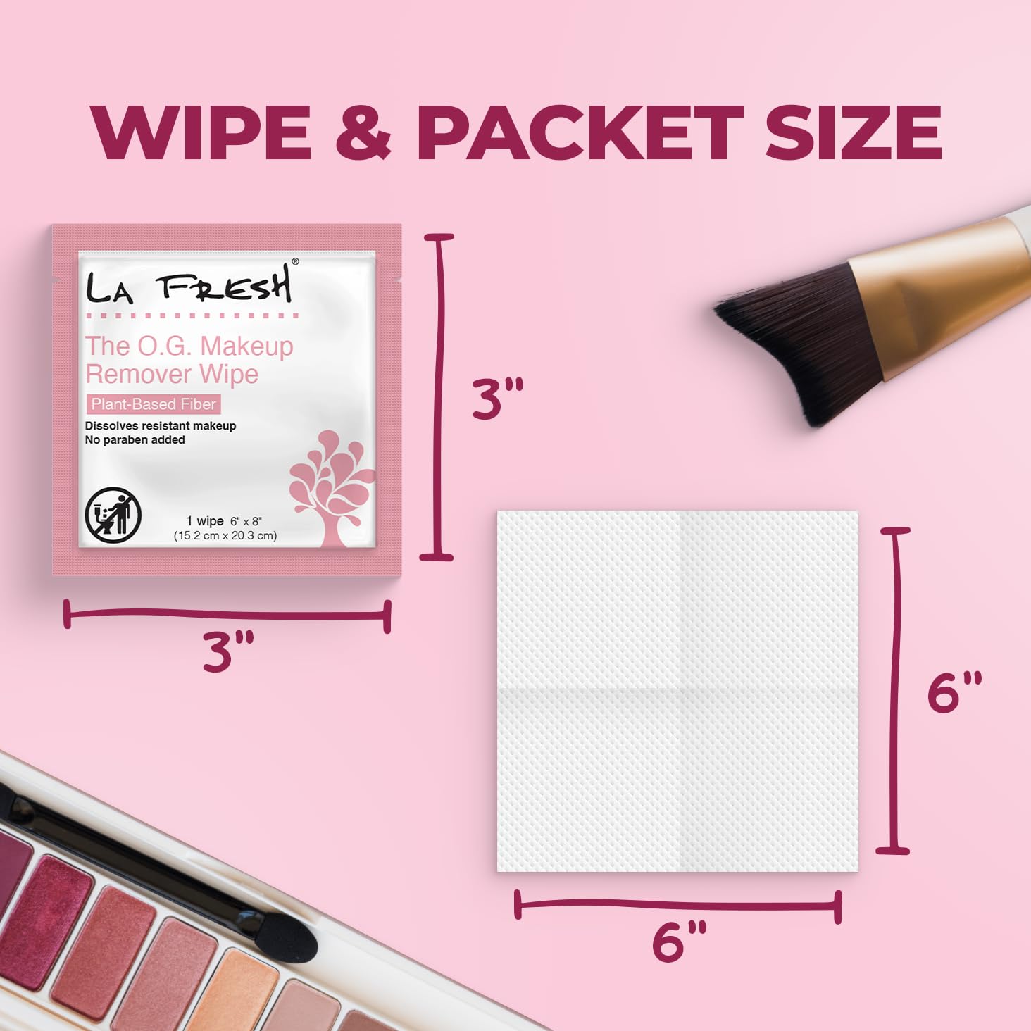 La Fresh Makeup Removal Wipes Waterproof 50 Count – Travel Skin Care Essentials