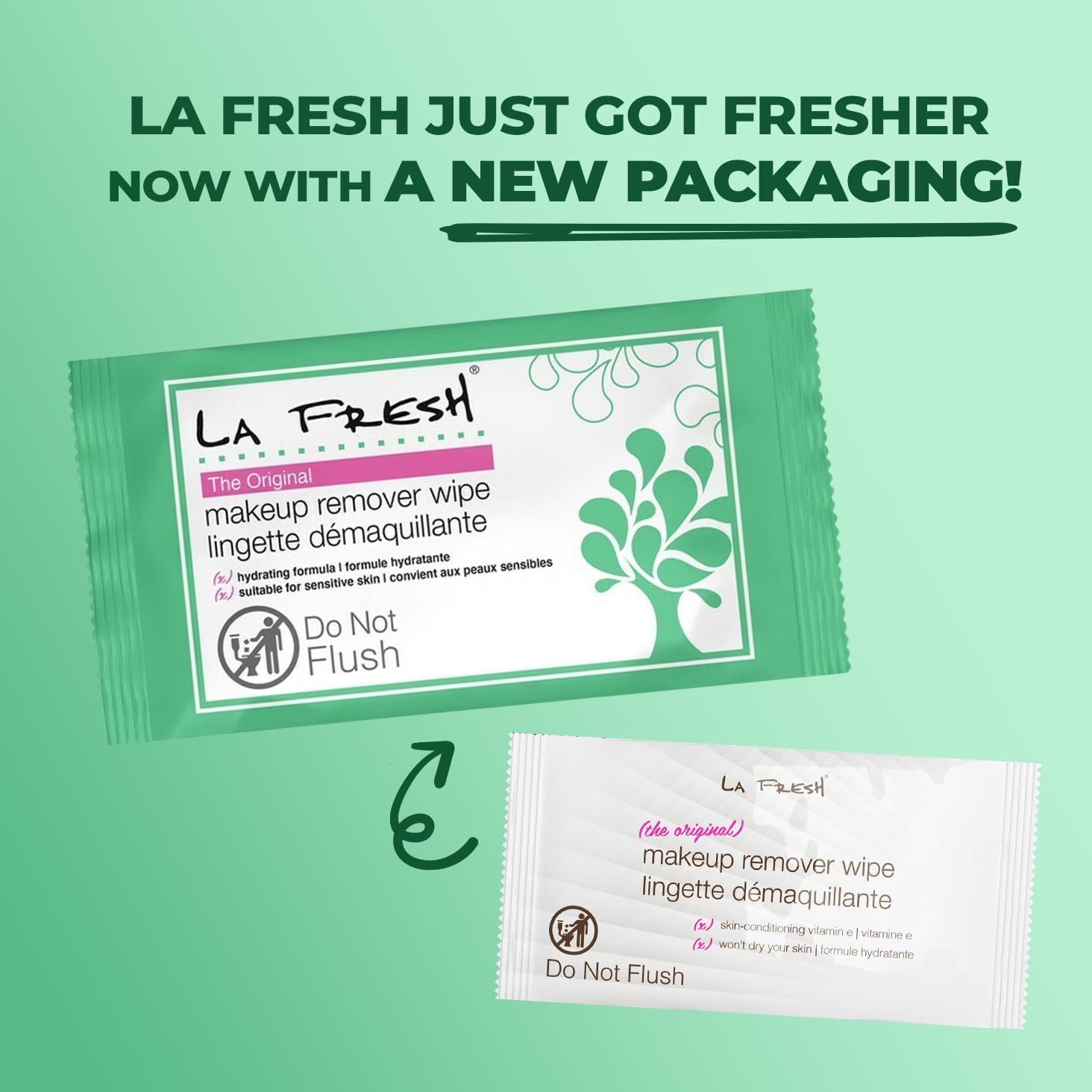LA Fresh Makeup Remover Wipes with Vitamin E – 200 Count Case for Face, Eyes & Lips