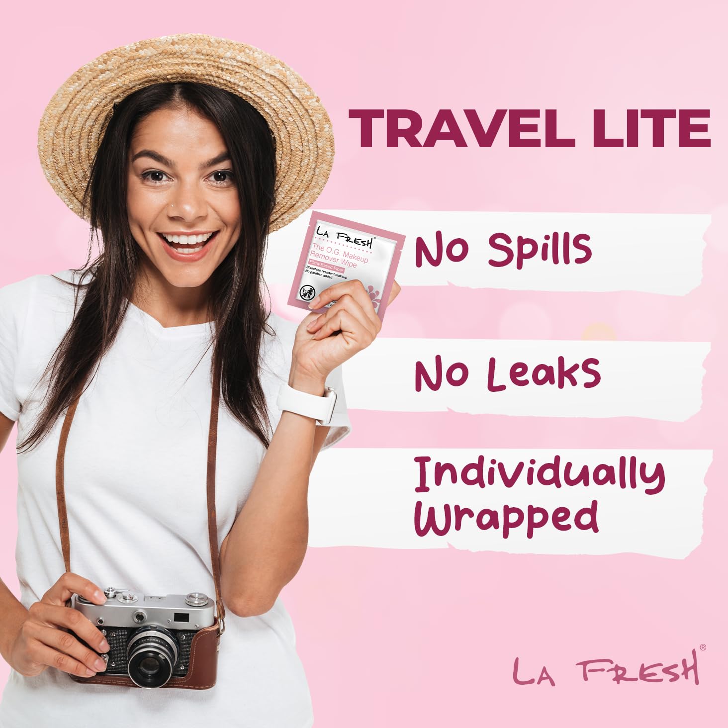 La Fresh Makeup Removal Wipes – Waterproof, 200 Count, Travel Essentials
