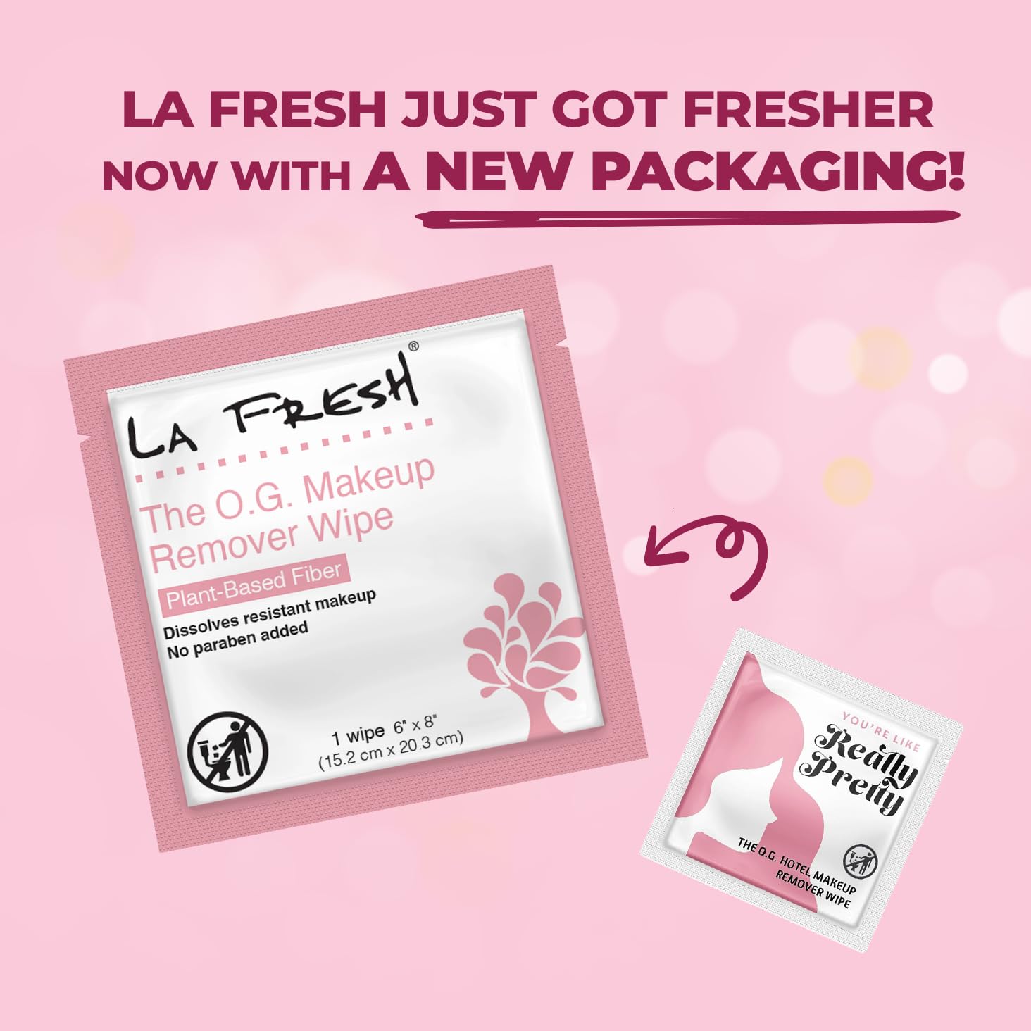 La Fresh Makeup Removal Wipes – Waterproof, 200 Count, Travel Essentials