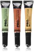 L.A. Girl Pro Conceal Set Orange, Yellow & Green Correctors – 3-Pack (GC990 GC991 GC992-B)