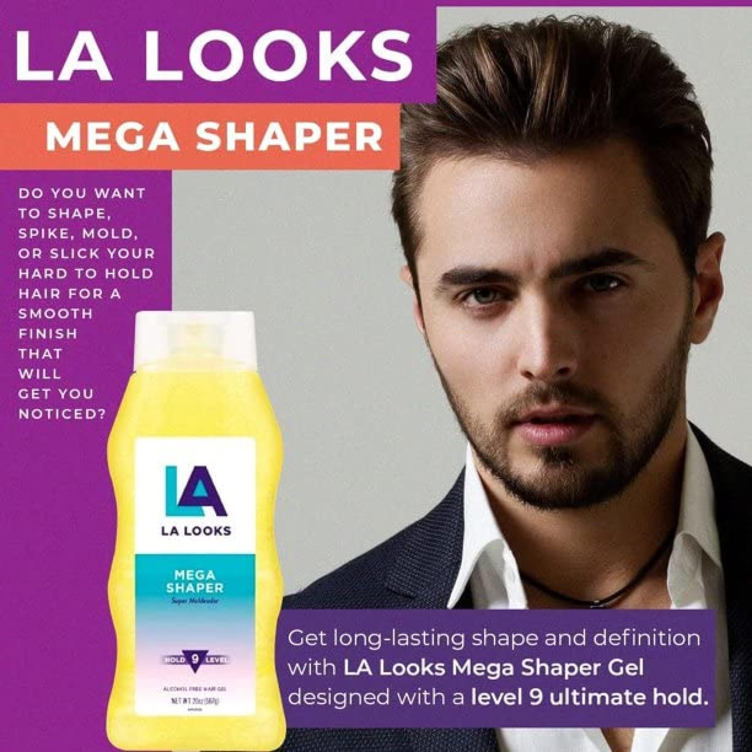 L.A. Looks Styling Gel Mega Mega Hold – 20 oz Pack of 5
