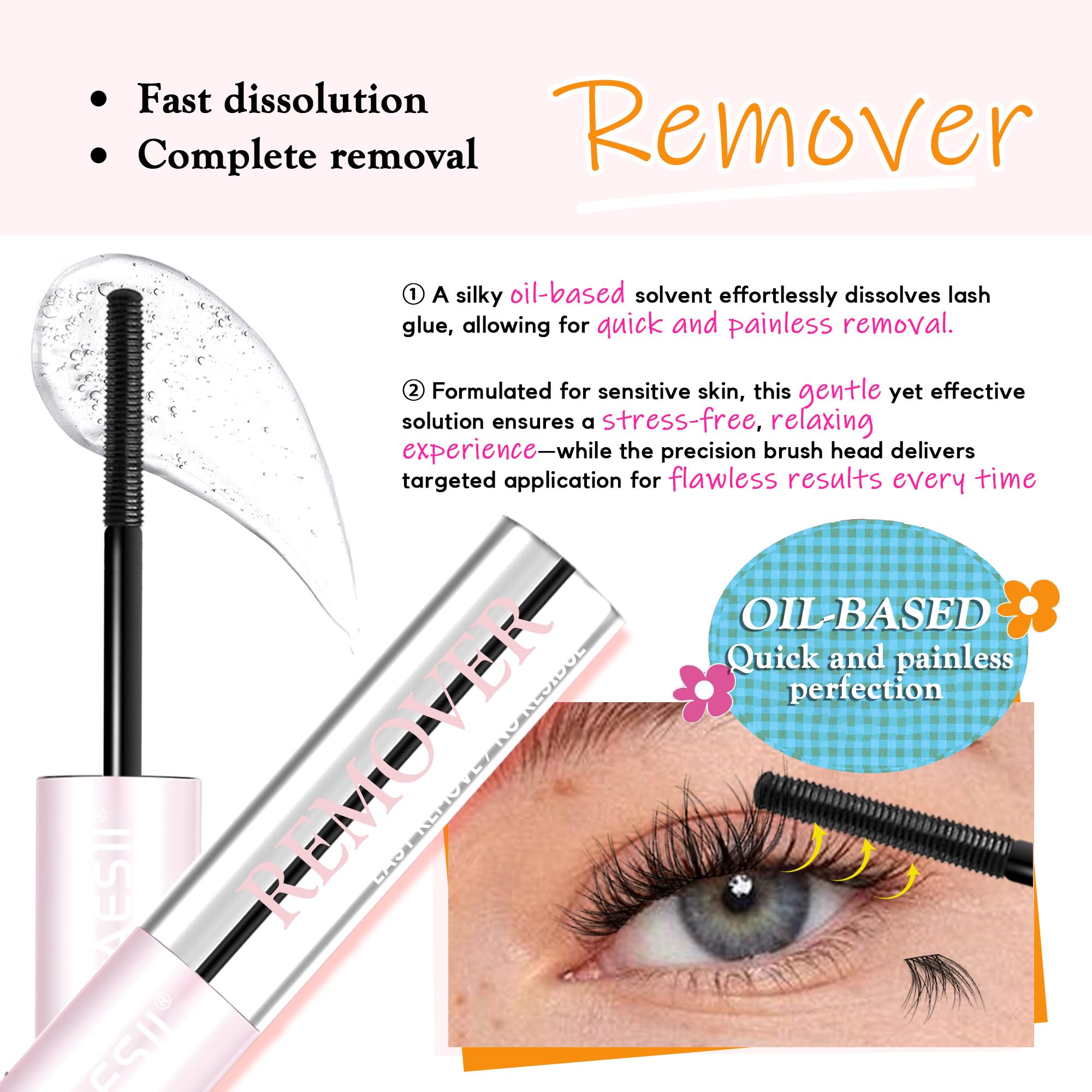 La Maesii Lash Bond and Remover 2-in-1 Pack 2 — Waterproof Glue, 72H Hold, Latex Free
