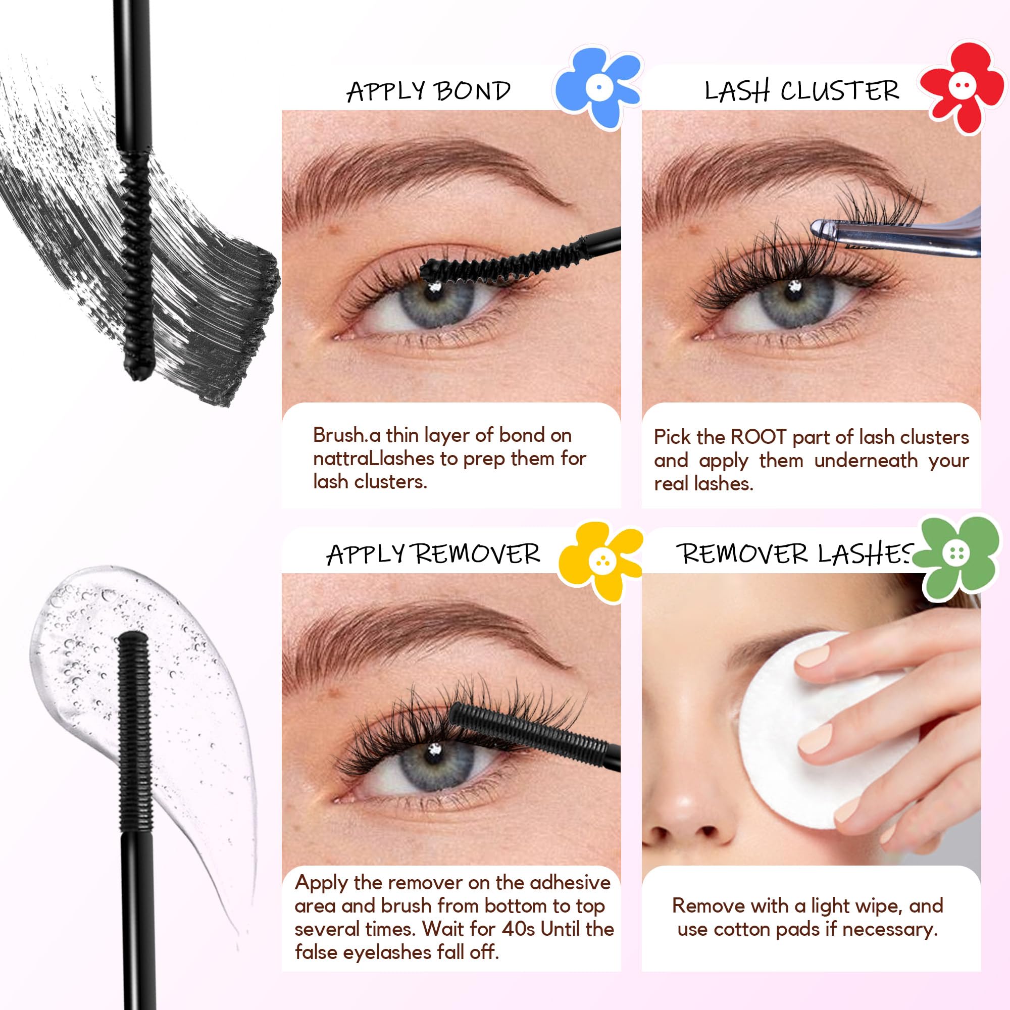 La Maesii Lash Bond and Remover 2-in-1 Pack 2 — Waterproof Glue, 72H Hold, Latex Free