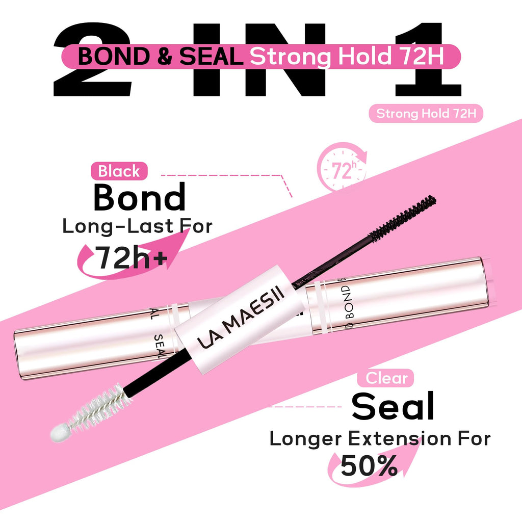 La Maesii Lash Bond & Seal Waterproof Remover – DIY Lash Extension Kit at Home (Pack 2)