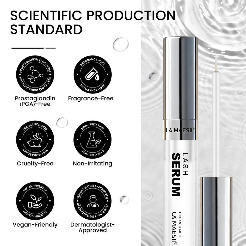 LA MAESII Lash Serum – Advanced Growth Formula for Longer, Thicker Lashes (5mL) | Vegan & Cruelty-Free