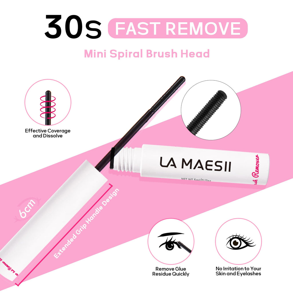 La Maesii Lash Bond & Seal Waterproof Remover – DIY Lash Extension Kit at Home (Pack 2)