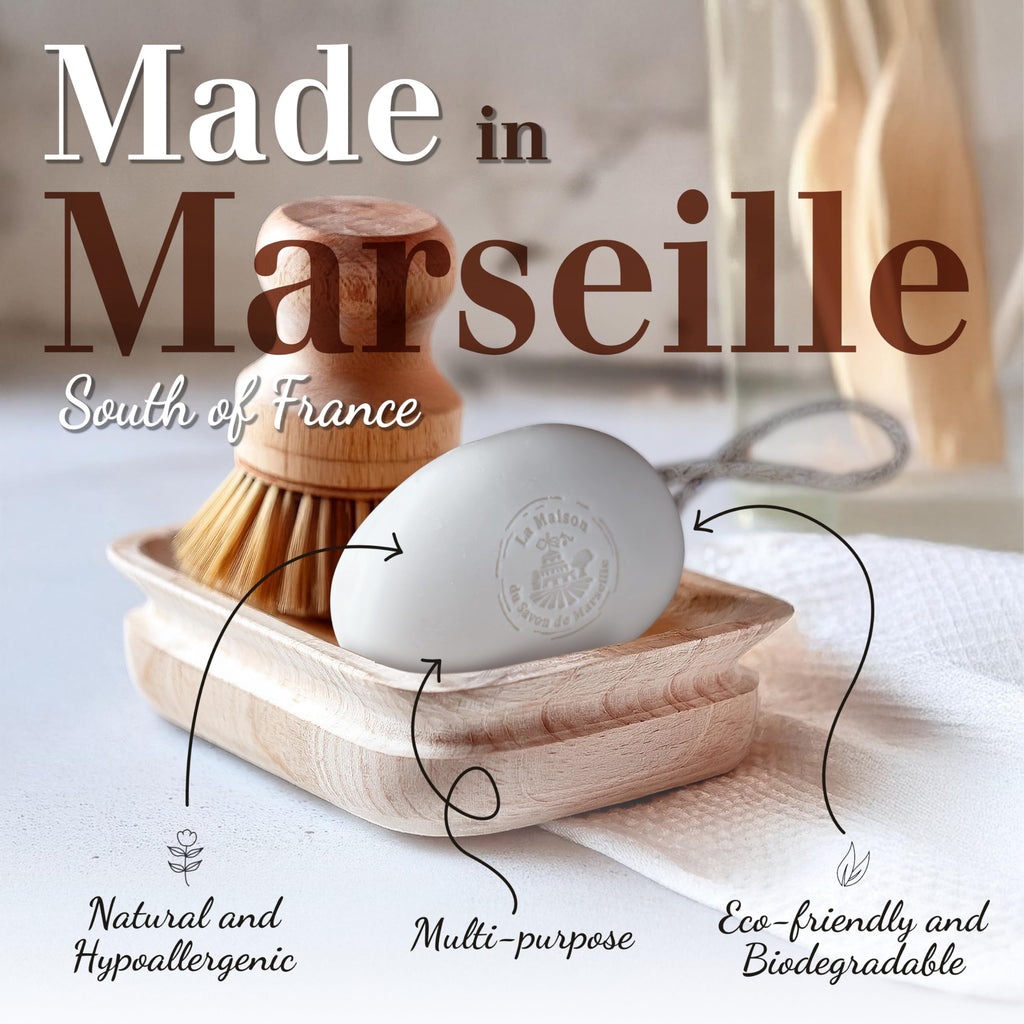 La Maison du Savon de Marseille – French Soap on a Rope Duo | Moisturizing Donkey Milk & Shea Butter Bars