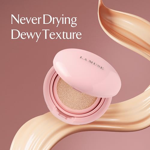 LA MUSE Korean Glow Cushion Foundation No.22 Neutral Beige | PDRN + 65% Hyaluronic Hydration
