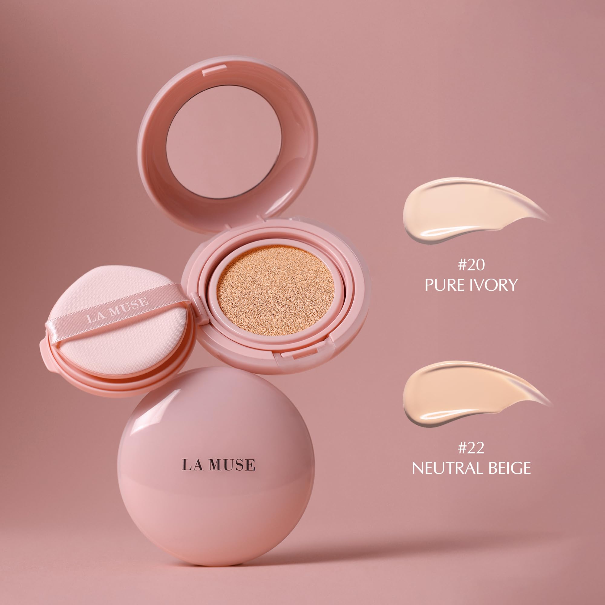 LA MUSE Korean Glow Cushion Foundation with PDRN – Shade No.20 Pure Ivory