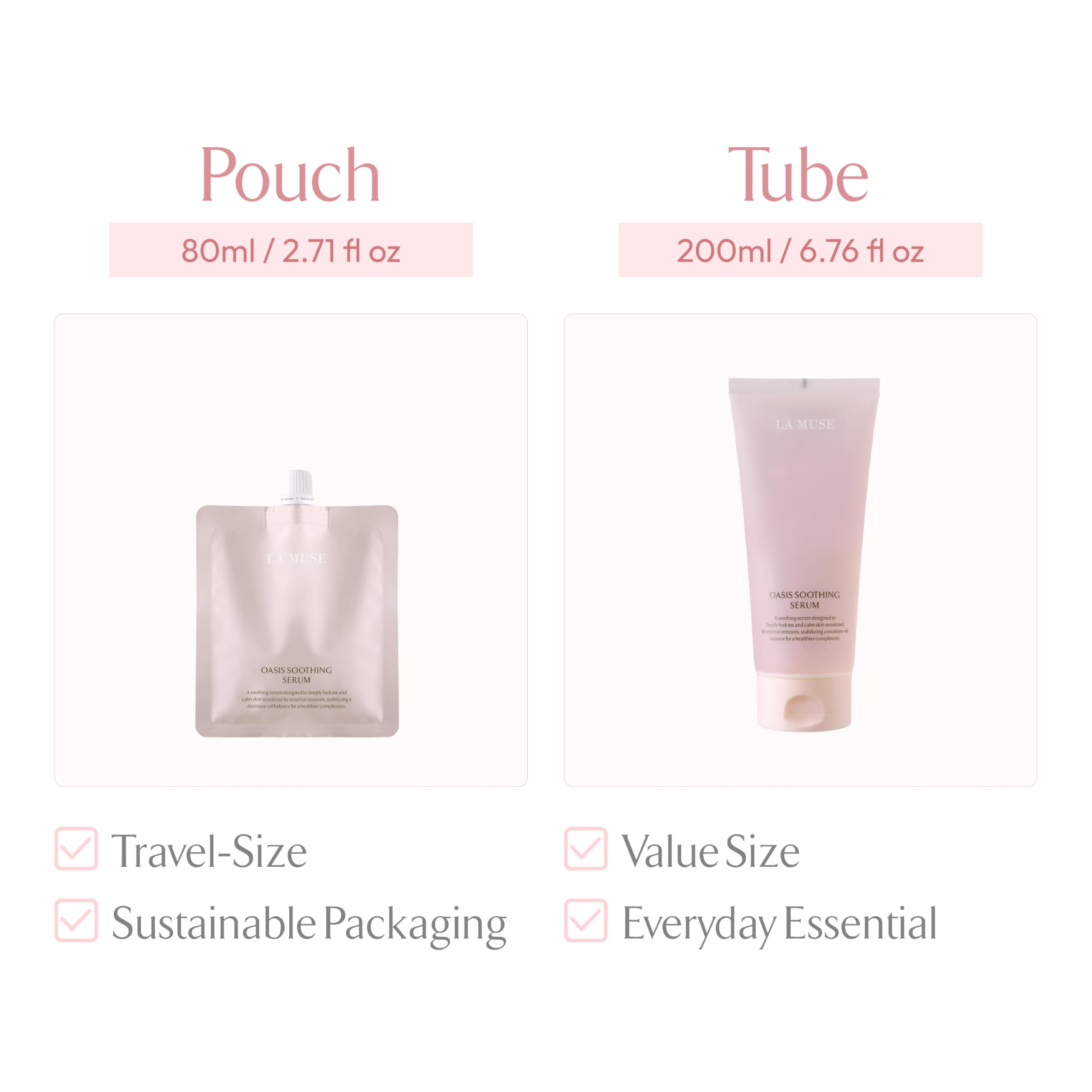 LA MUSE Oasis Soothing Serum Tube – Deep Hydration, Instant Cooling, Non-Sticky Gel